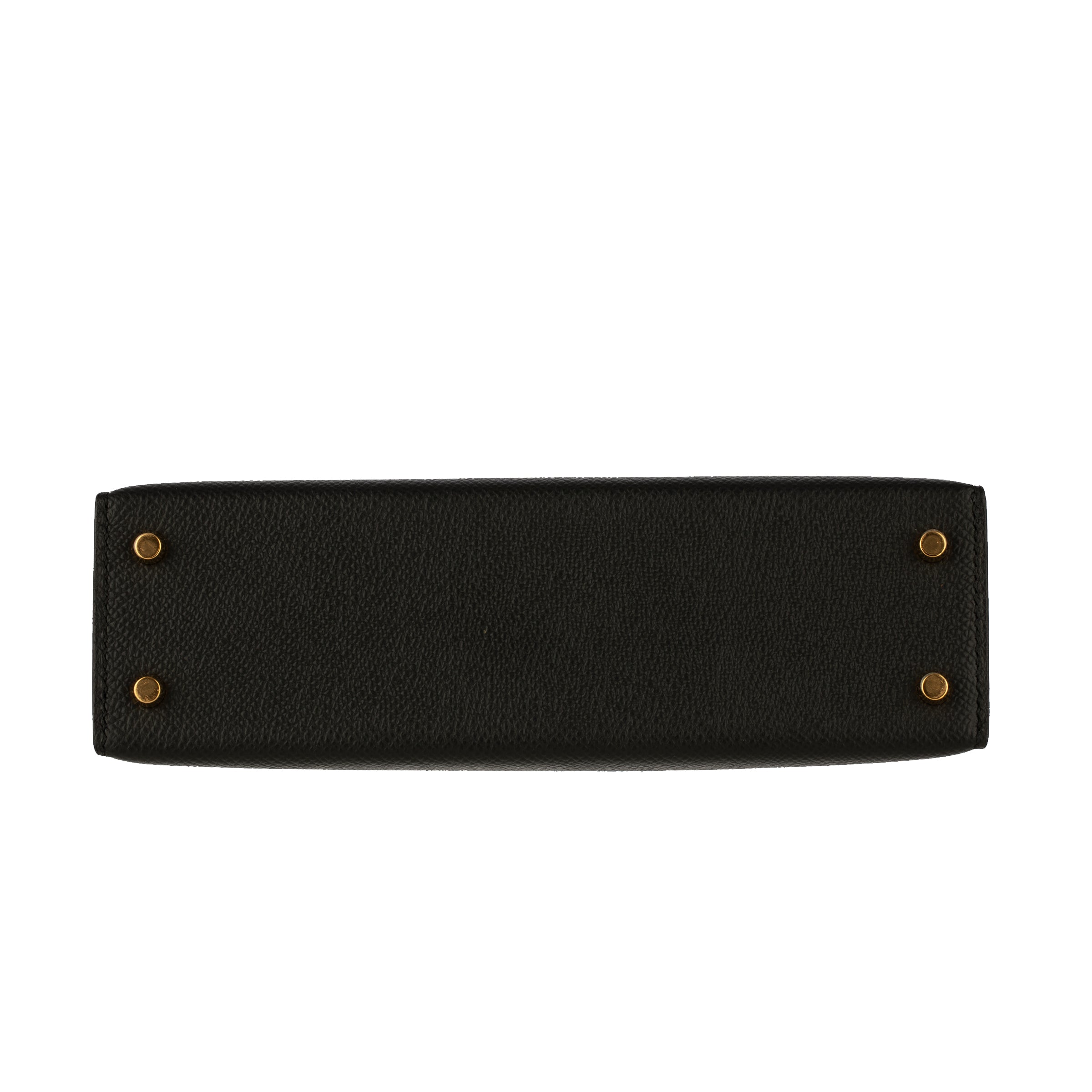 Hermes Mini Kelly II Black Epsom Leather Gold Hardware