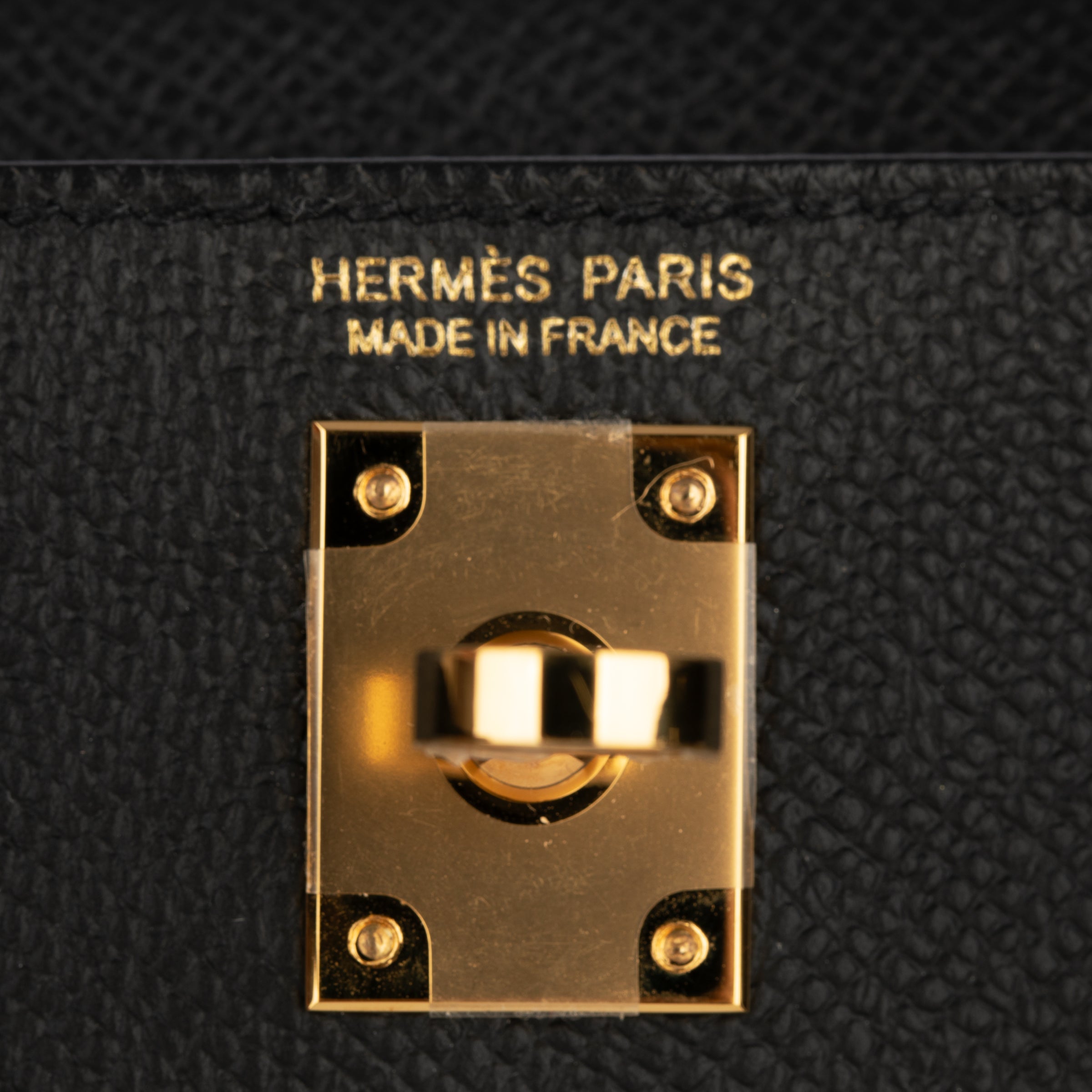 Hermes Mini Kelly II Black Epsom Leather Gold Hardware