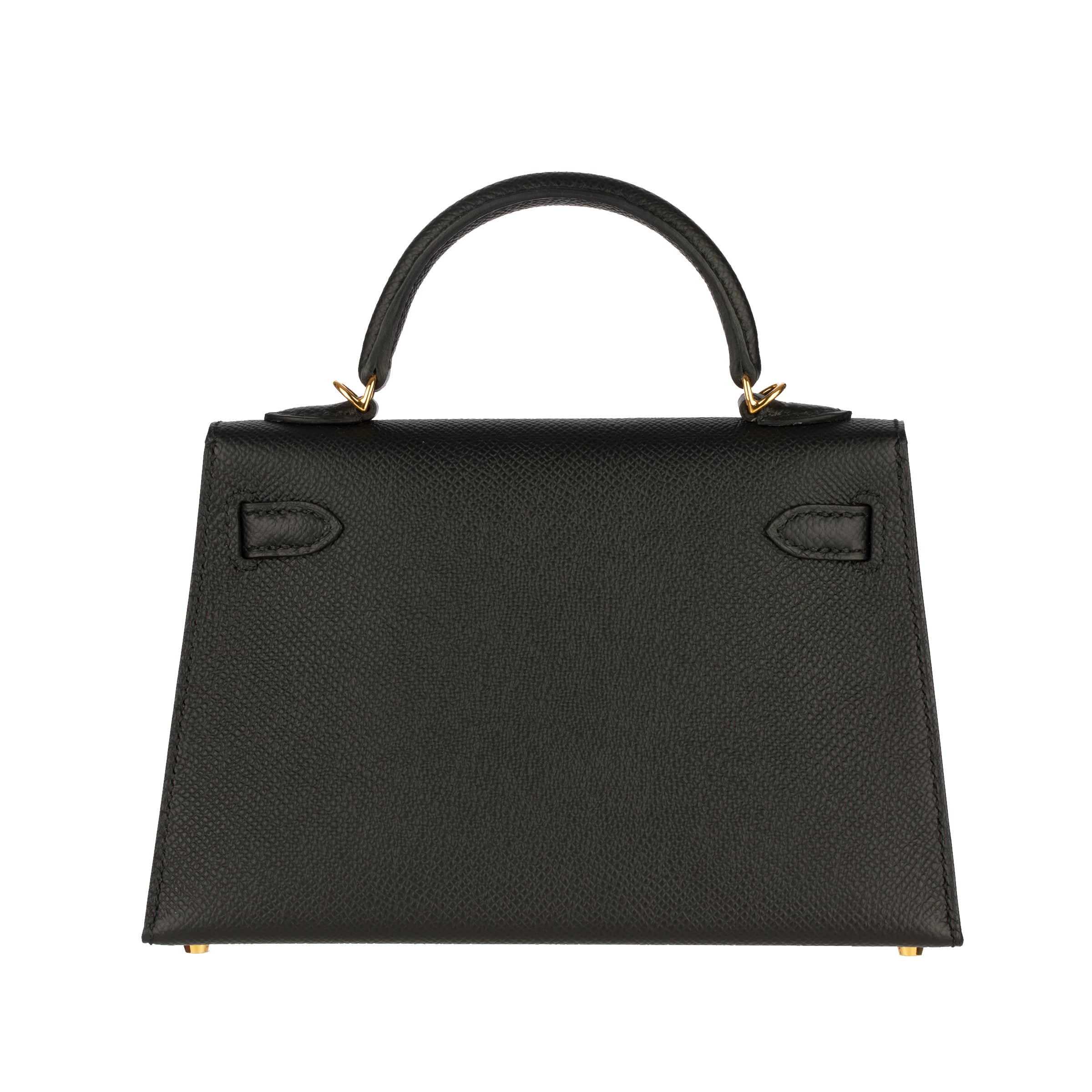 Hermes Mini Kelly II Black Epsom Leather Gold Hardware