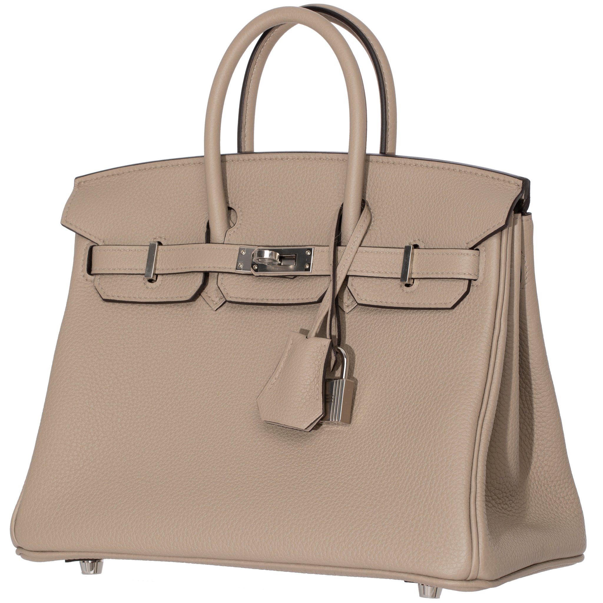 Hermes Birkin 25cm Gris Tourterelle Togo Leather Palladium Hardware