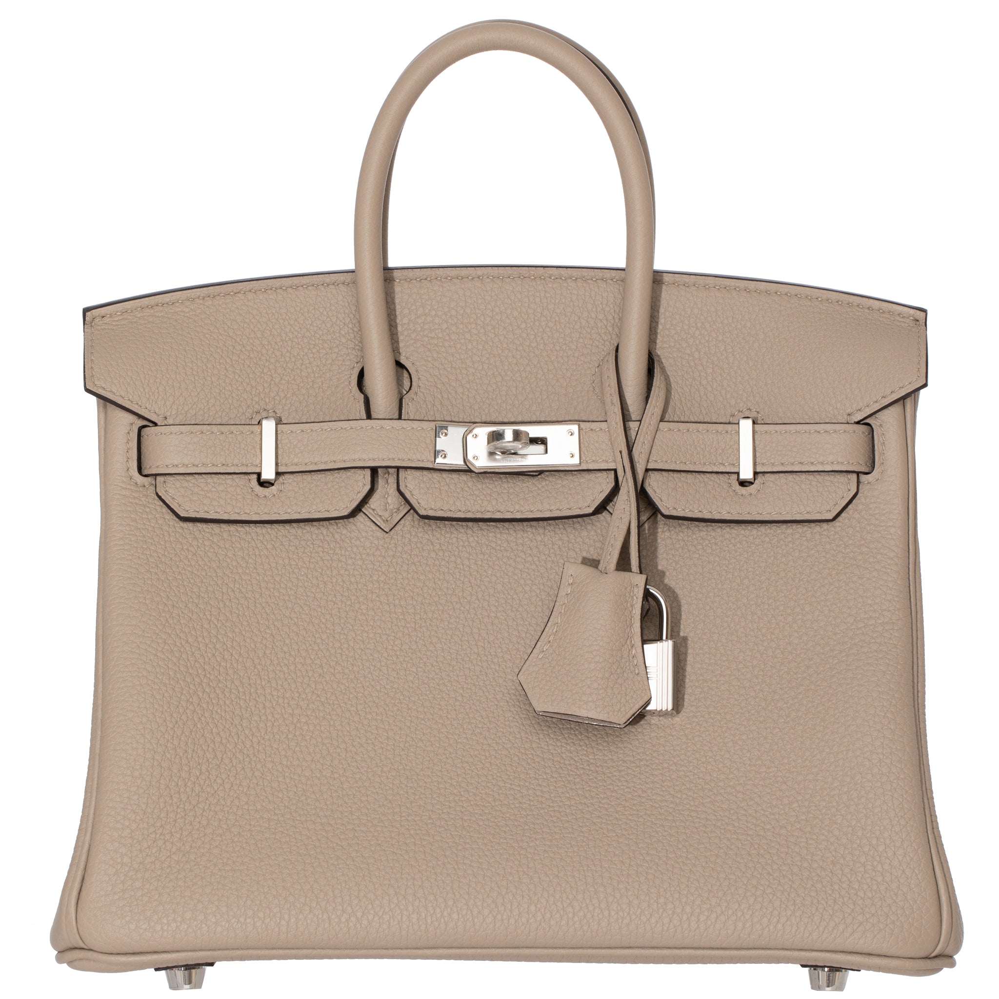 Hermes Birkin 25cm Gris Tourterelle Togo Leather Palladium Hardware