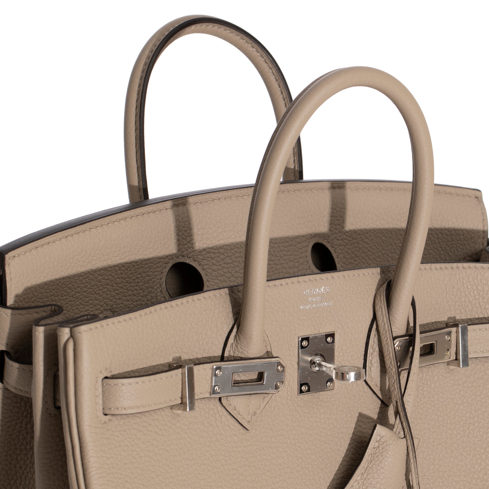 Hermes Birkin 25cm Gris Tourterelle Togo Leather Palladium Hardware