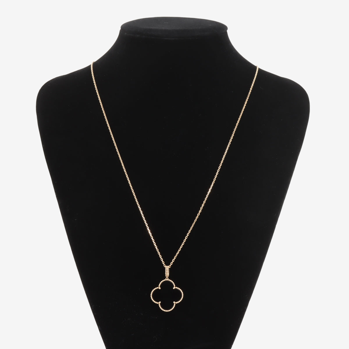 Van Cleef & Arpels Vintage Alhambra Necklace with Onyx – 18K Yellow Gold