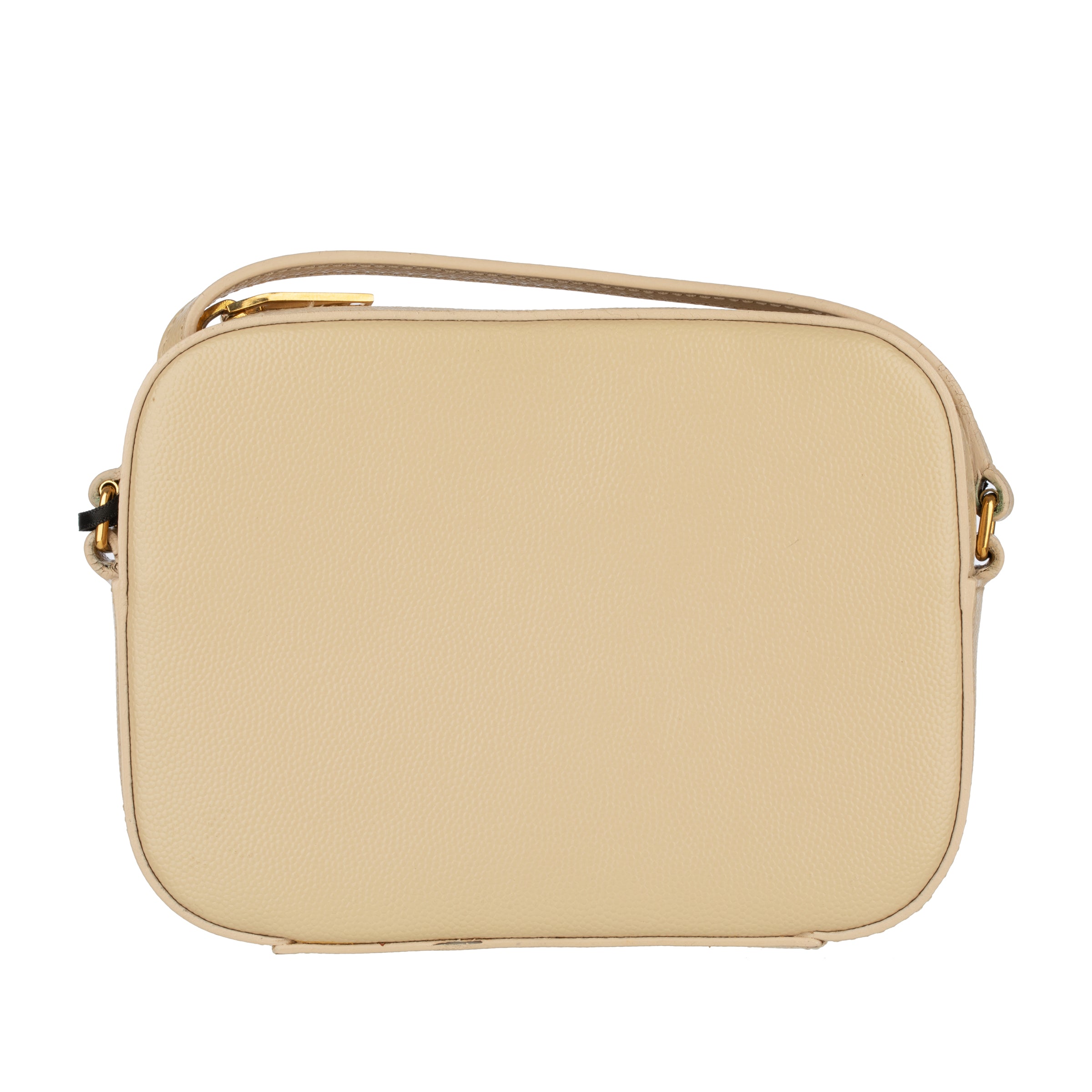 Yves Saint Laurent Beige Grained Leather Camera Bag