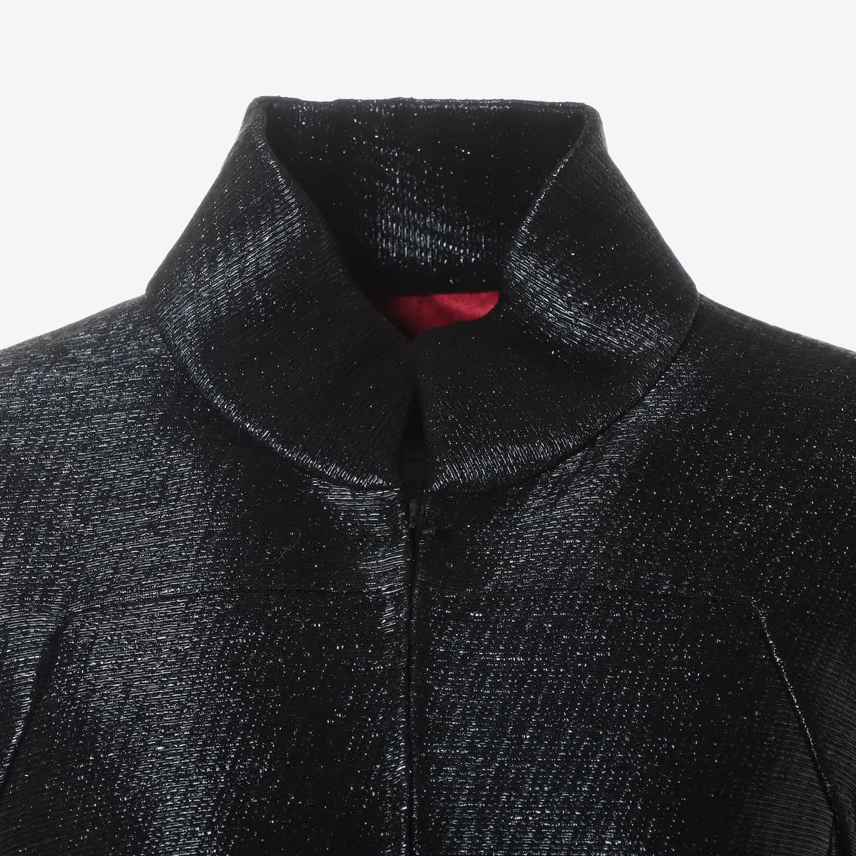 Chanel Black Glitter High-Collar Runway Coat | Size 38 – Look 15, Paris–Shanghai Métiers d’Art 2010 Collection