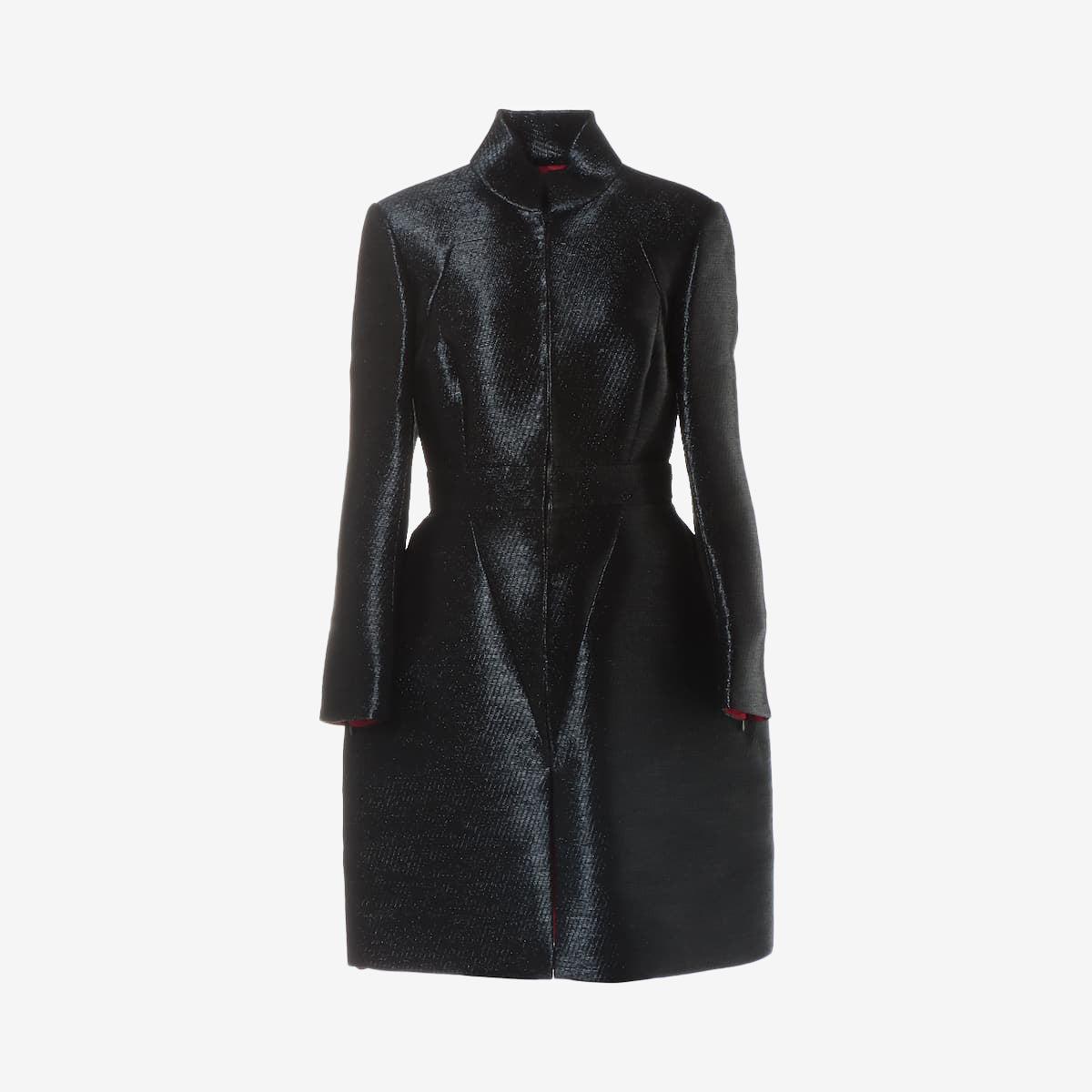 Chanel Black Glitter High-Collar Runway Coat | Size 38 – Look 15, Paris–Shanghai Métiers d’Art 2010 Collection