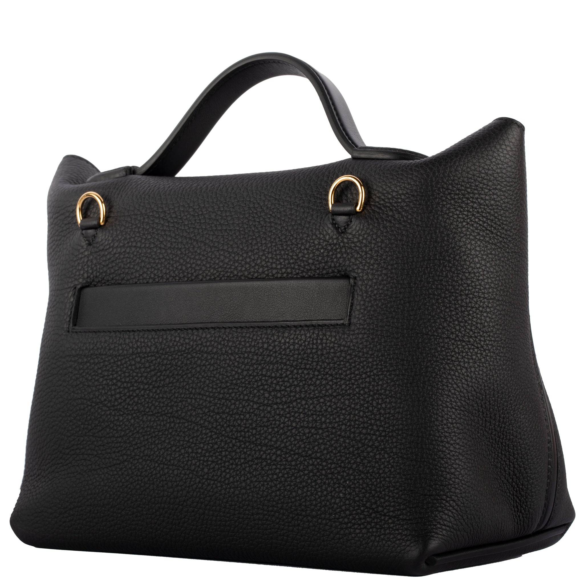 HERMES 24/24 29CM BLACK TOGO & SWIFT LEATHER GOLD HARDWARE - On Repeat