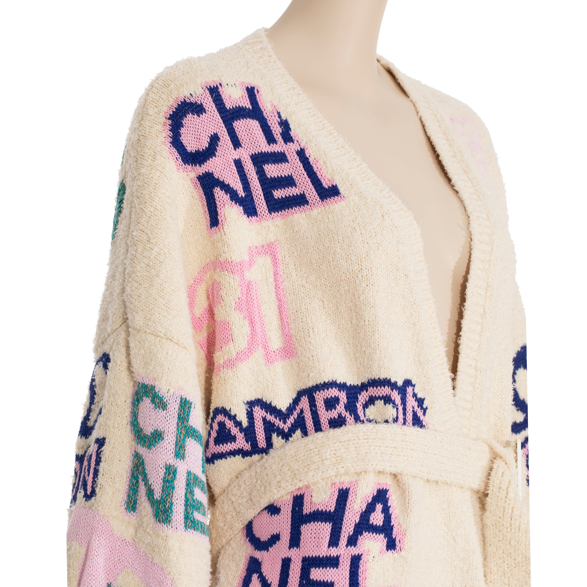 Chanel Cotton Cardigan With Colourful Details 38 Fr