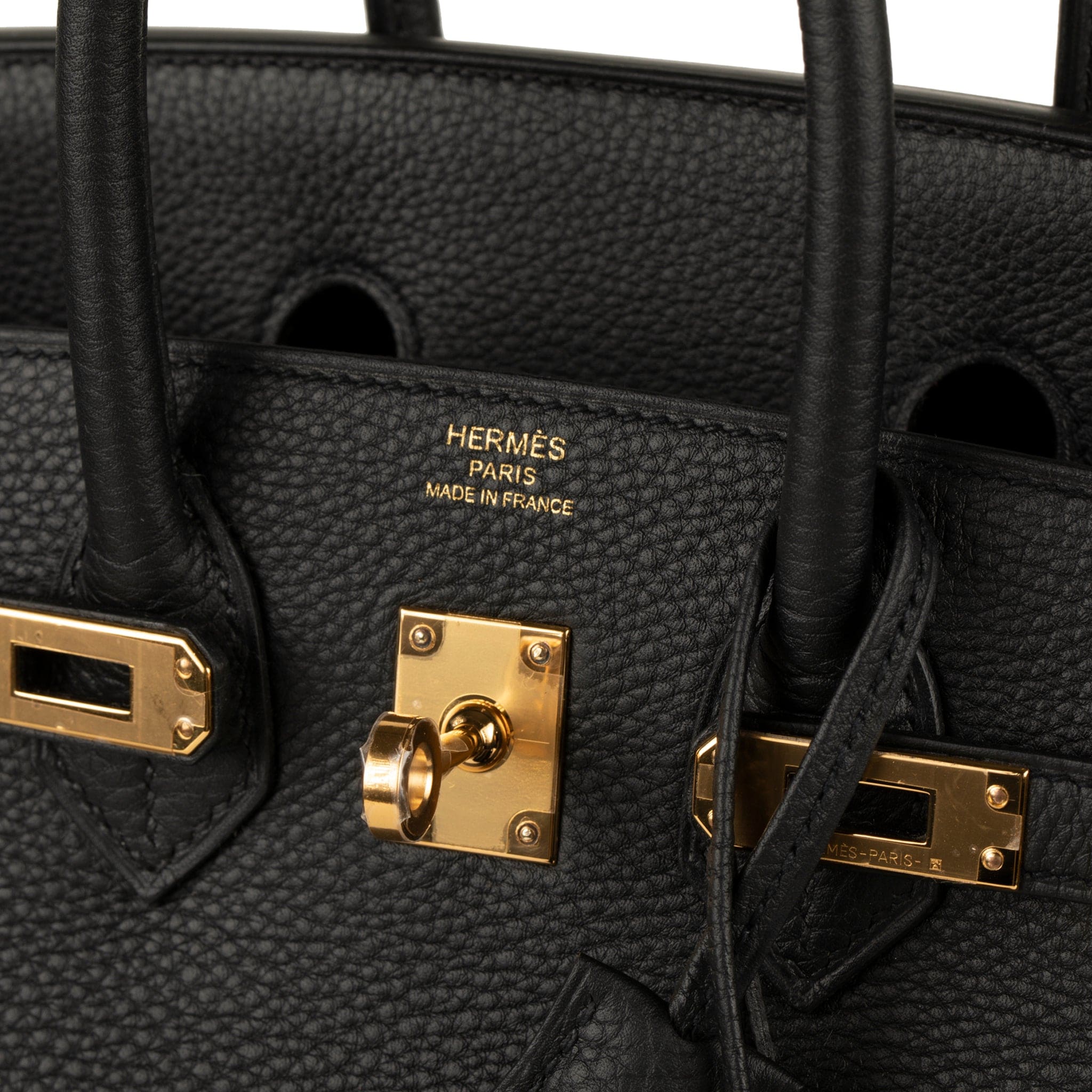 HERMES BIRKIN 25CM BLACK TOGO LEATHER GOLD HARDWARE - On Repeat