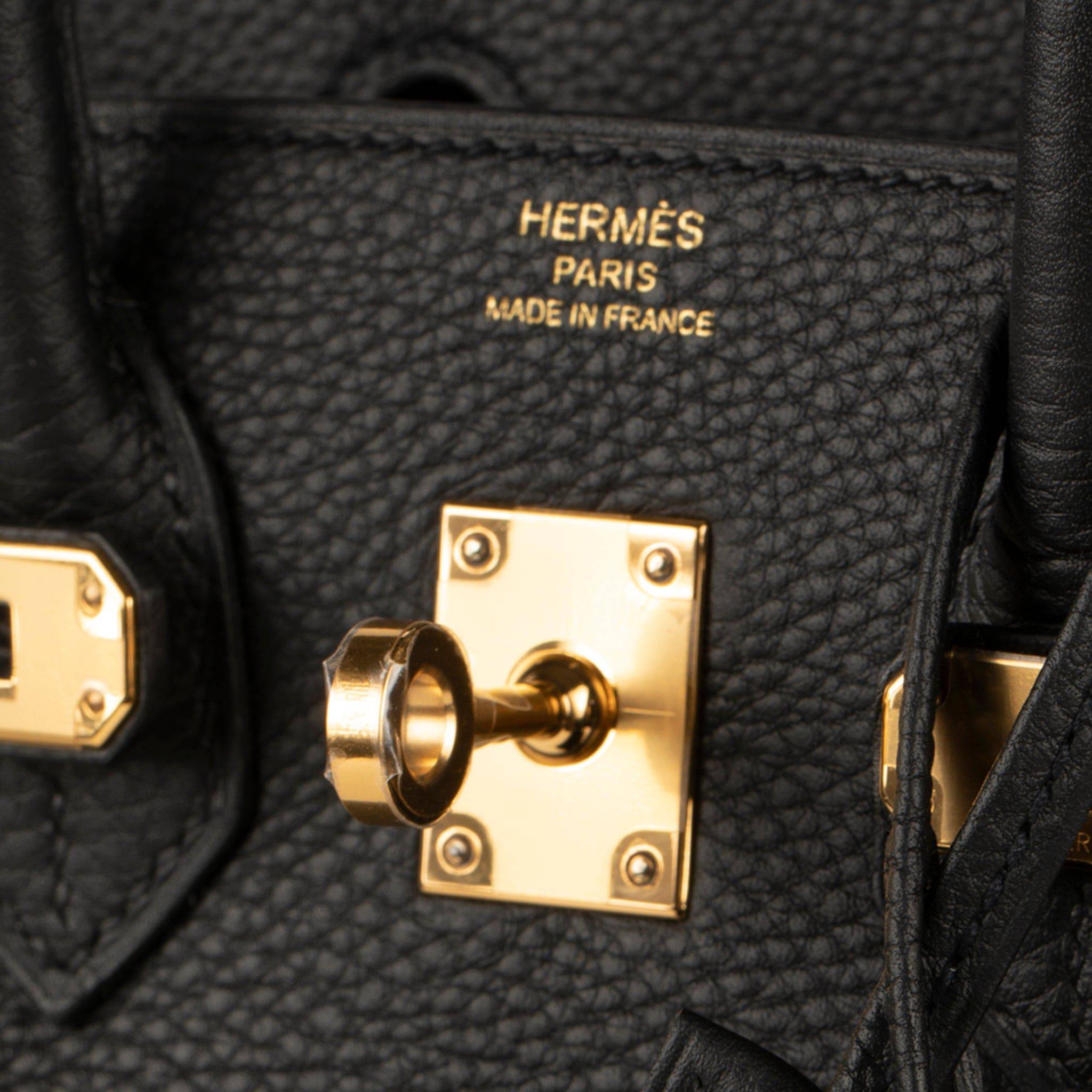 HERMES BIRKIN 25CM BLACK TOGO LEATHER GOLD HARDWARE - On Repeat