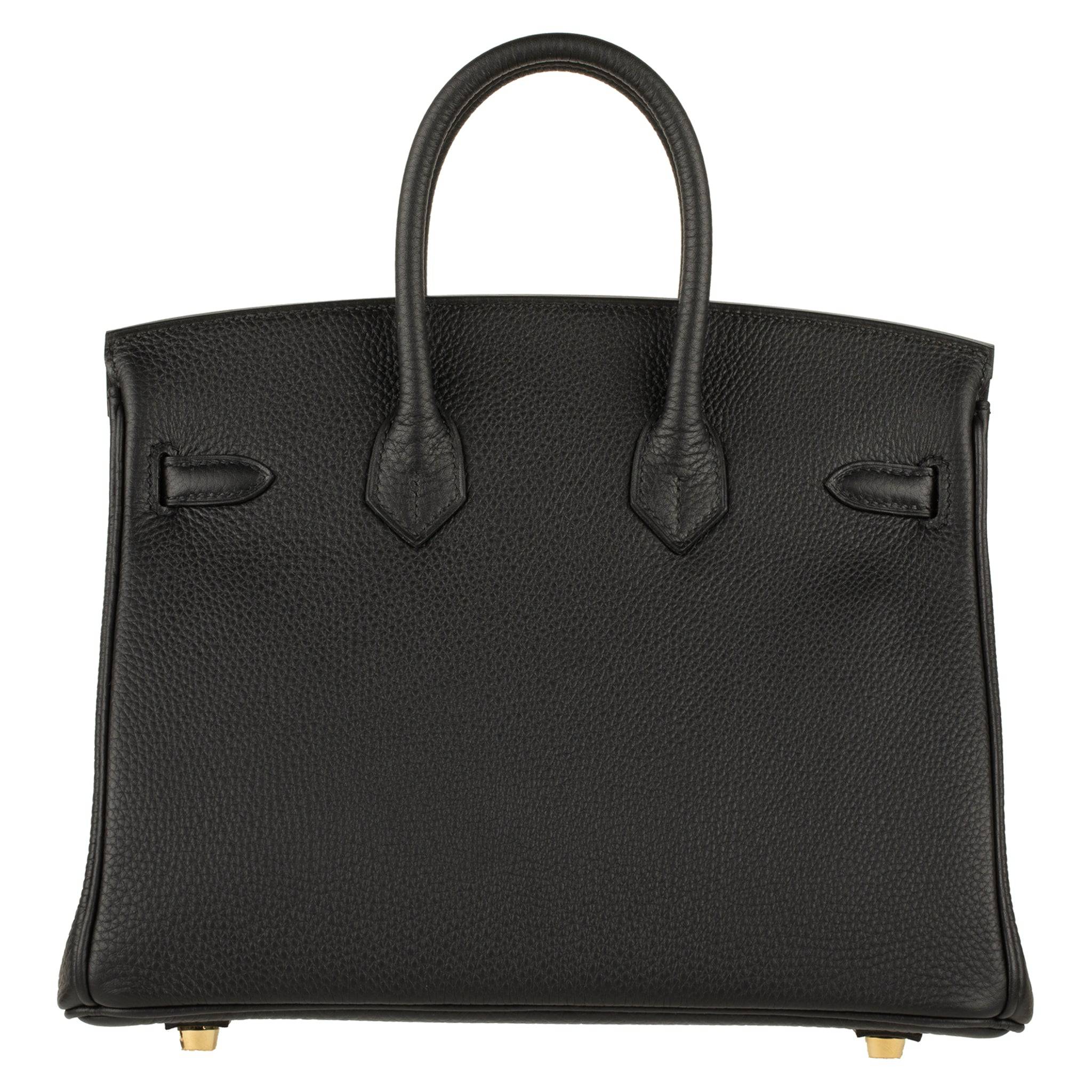 HERMES BIRKIN 25CM BLACK TOGO LEATHER GOLD HARDWARE - On Repeat