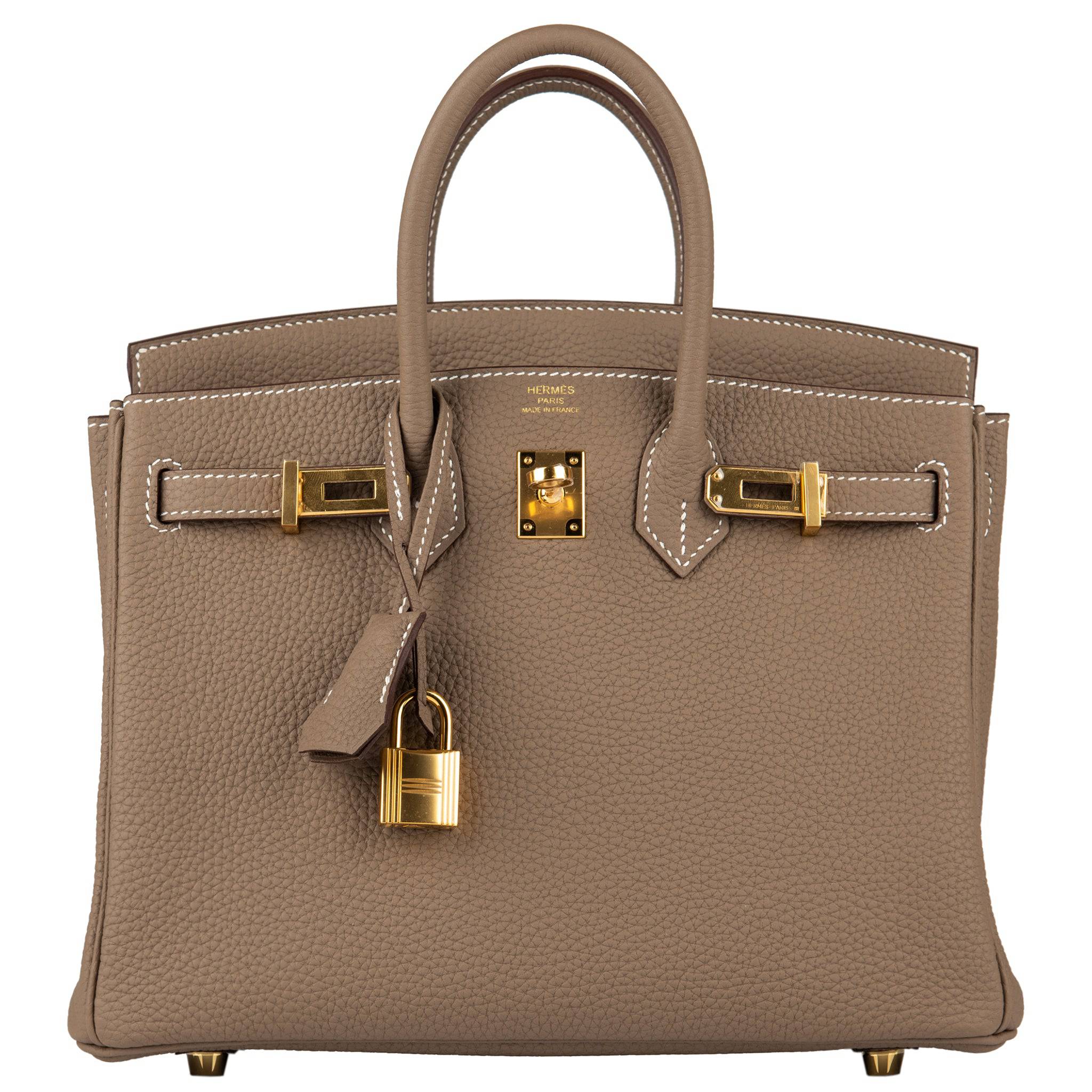 HERMES BIRKIN 25CM ETOUPE TOGO LEATHER GOLD HARDWARE - On Repeat