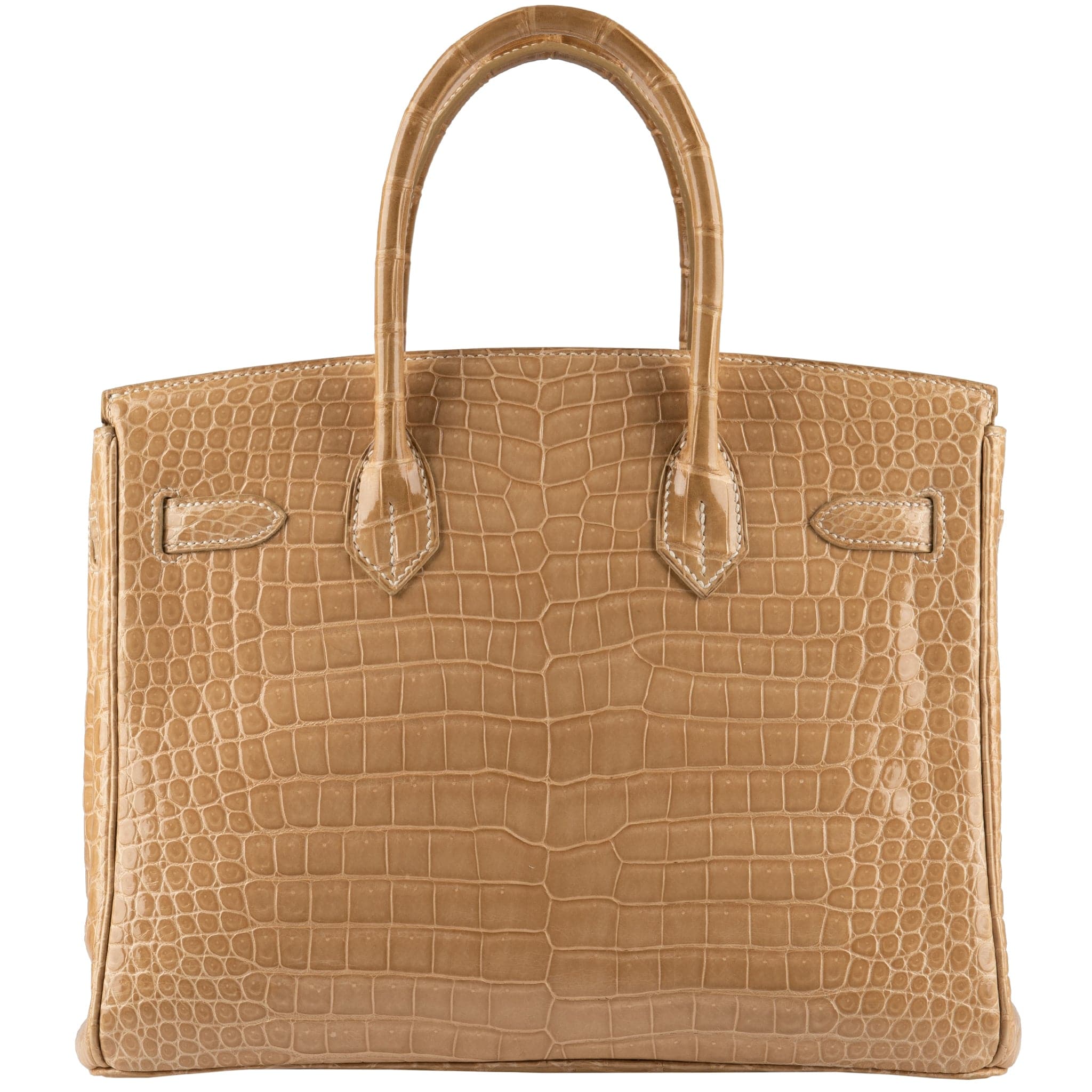 HERMES BIRKIN 35CM FICELLE POROSUS CROCOIDLE WHITE GOLD & DIAMOND HARDWARE - On Repeat