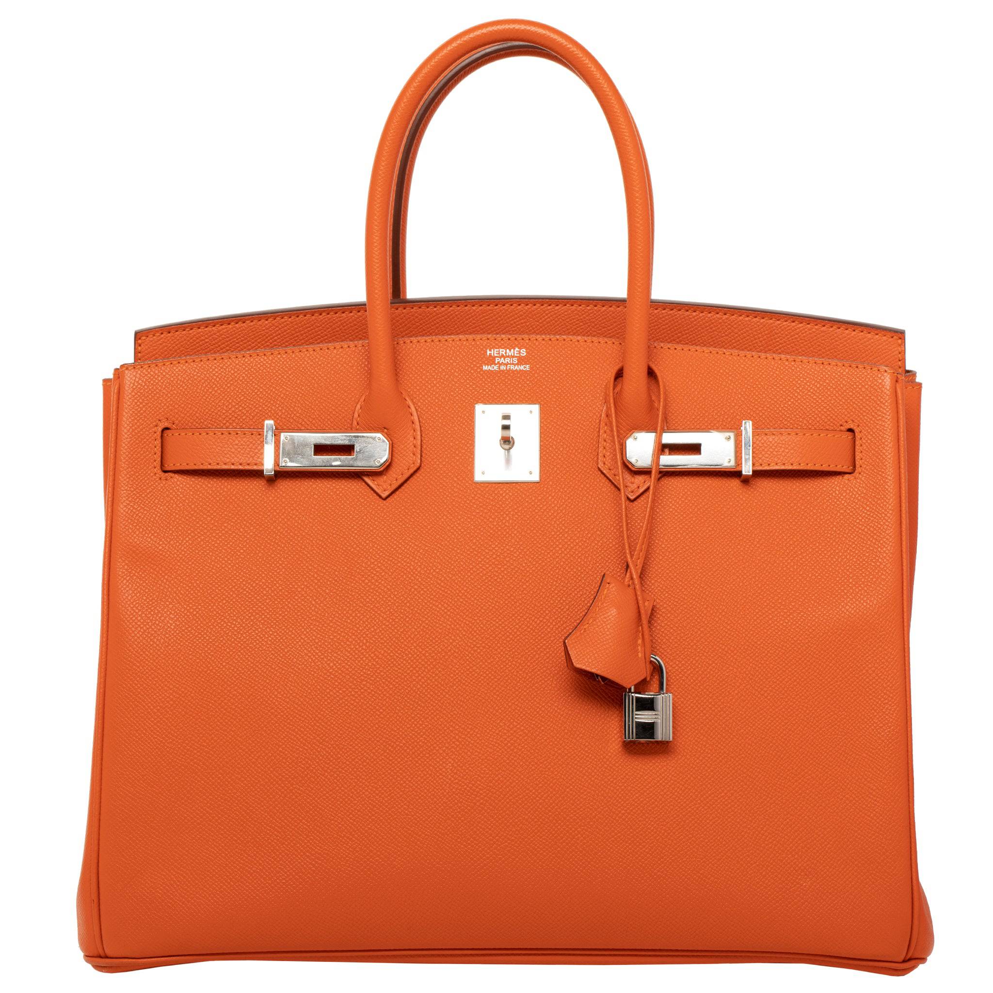 HERMES BIRKIN 35CM ORANGE EPSOM LEATHER PALLADIUM HARDWARE - On Repeat