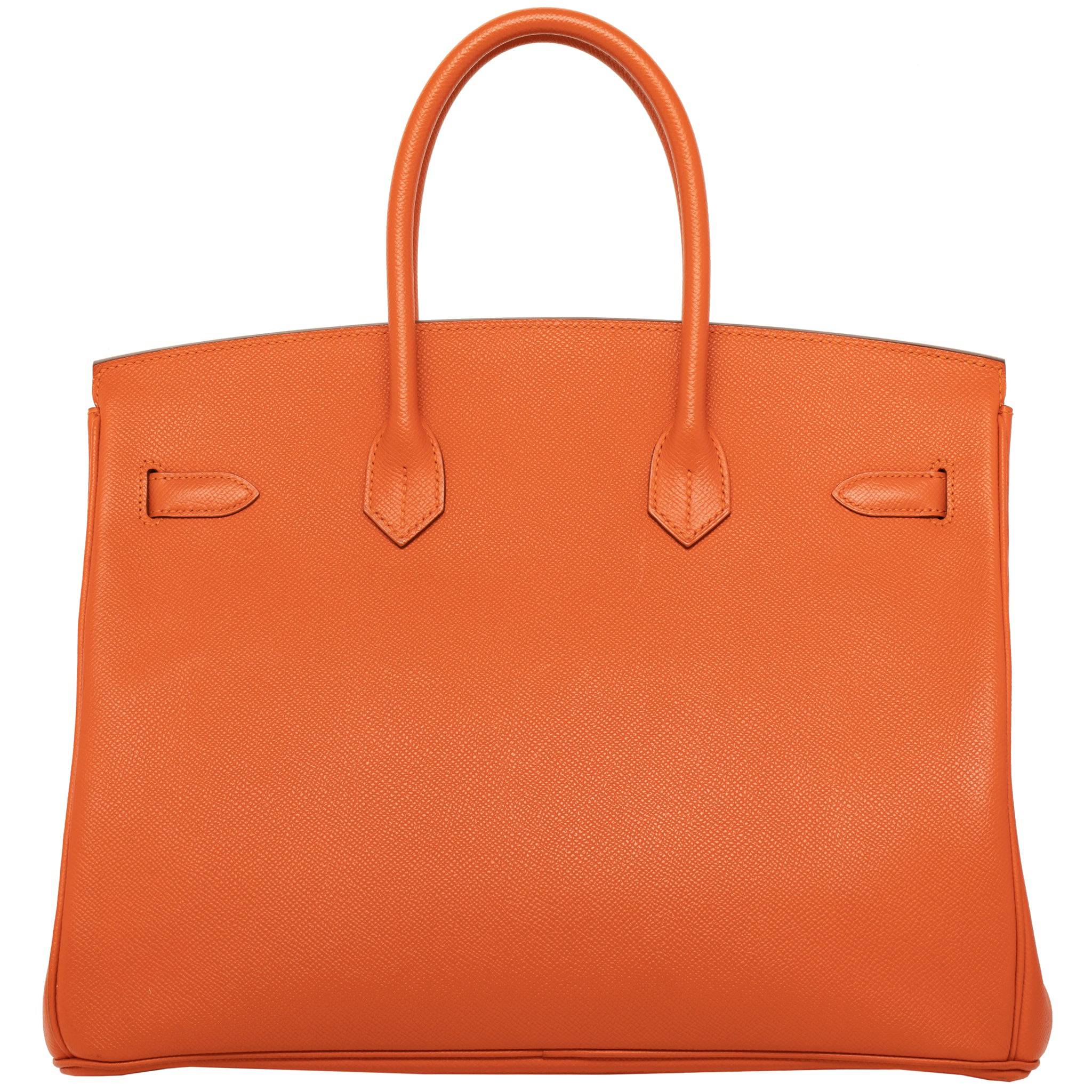 HERMES BIRKIN 35CM ORANGE EPSOM LEATHER PALLADIUM HARDWARE - On Repeat