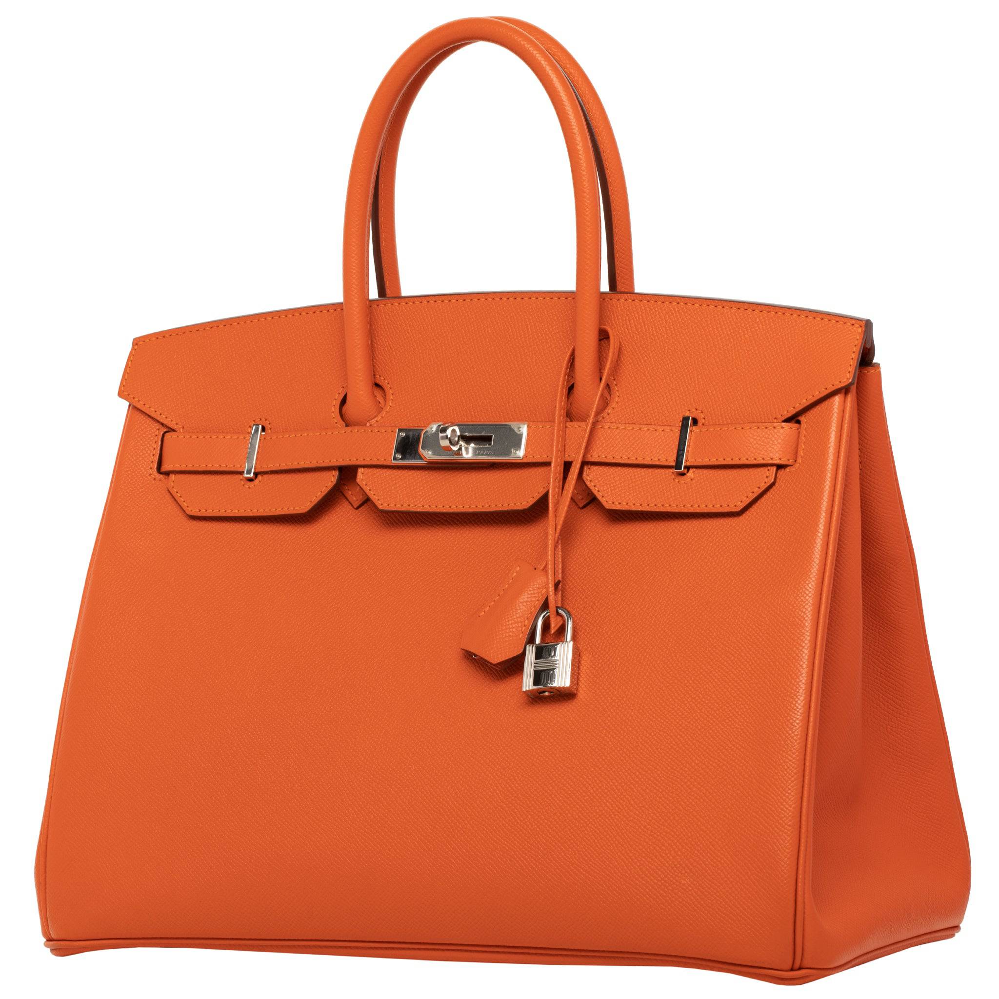 HERMES BIRKIN 35CM ORANGE EPSOM LEATHER PALLADIUM HARDWARE - On Repeat