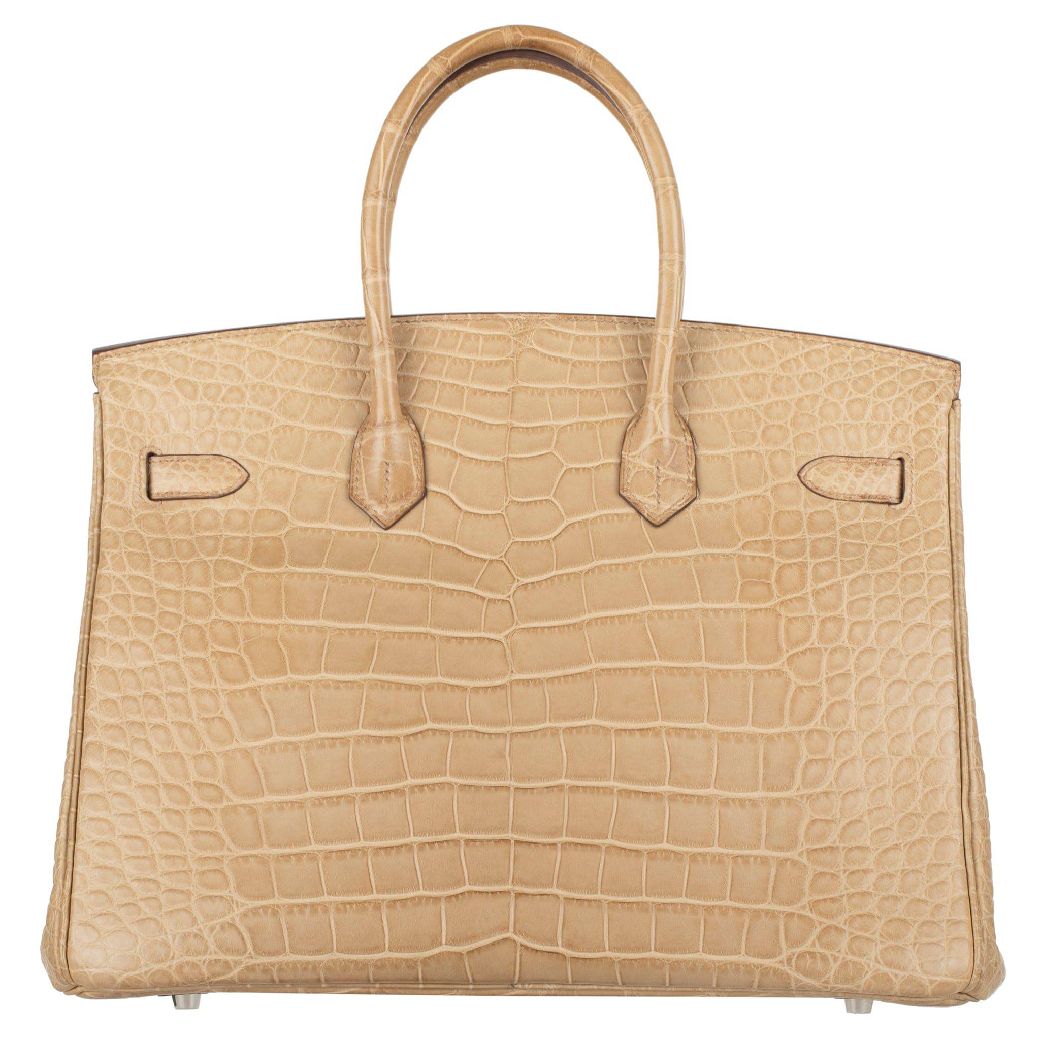 HERMES BIRKIN 35CM POUSSIERE MATTE ALLIGATOR PALLADIUM HARDWARE - On Repeat