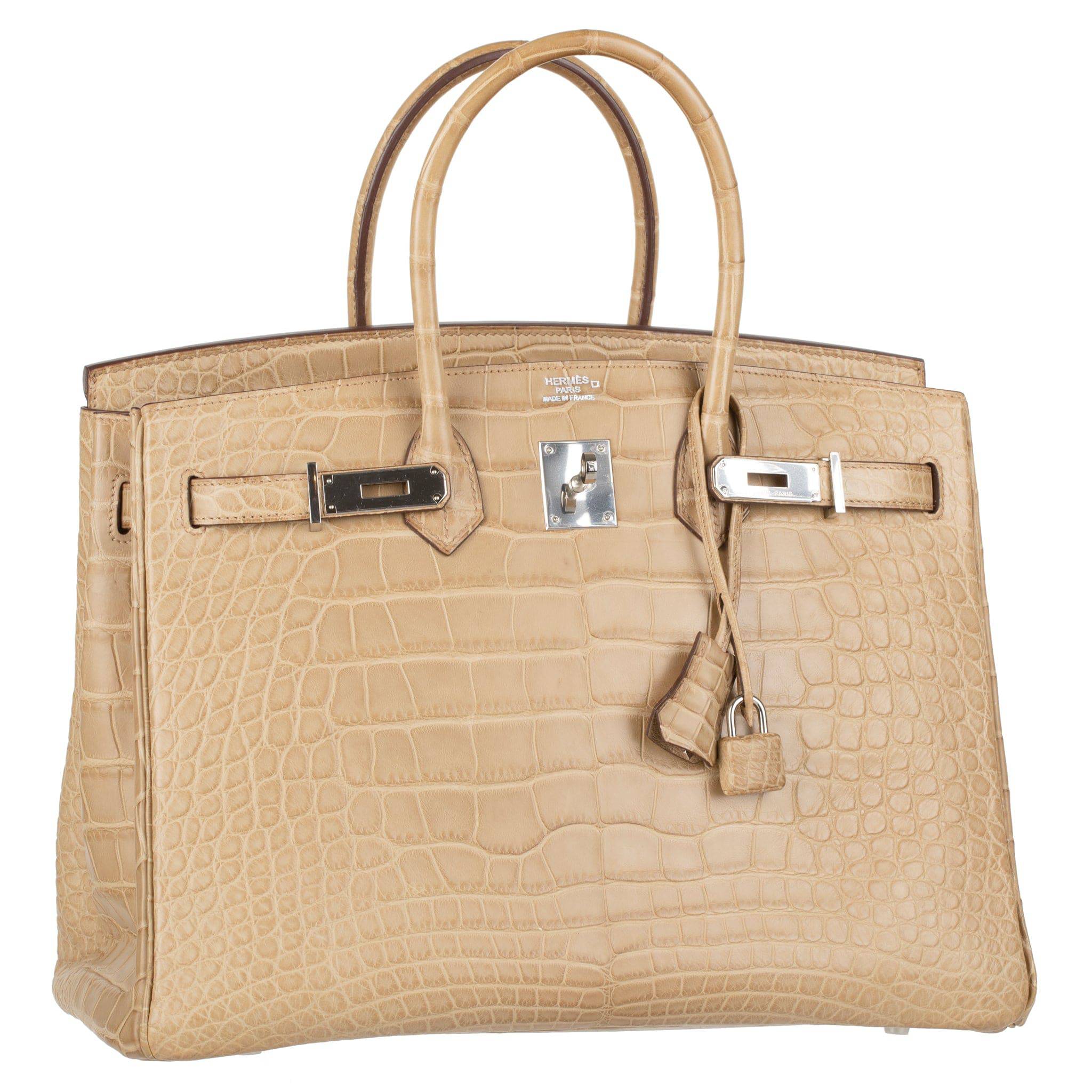 HERMES BIRKIN 35CM POUSSIERE MATTE ALLIGATOR PALLADIUM HARDWARE - On Repeat