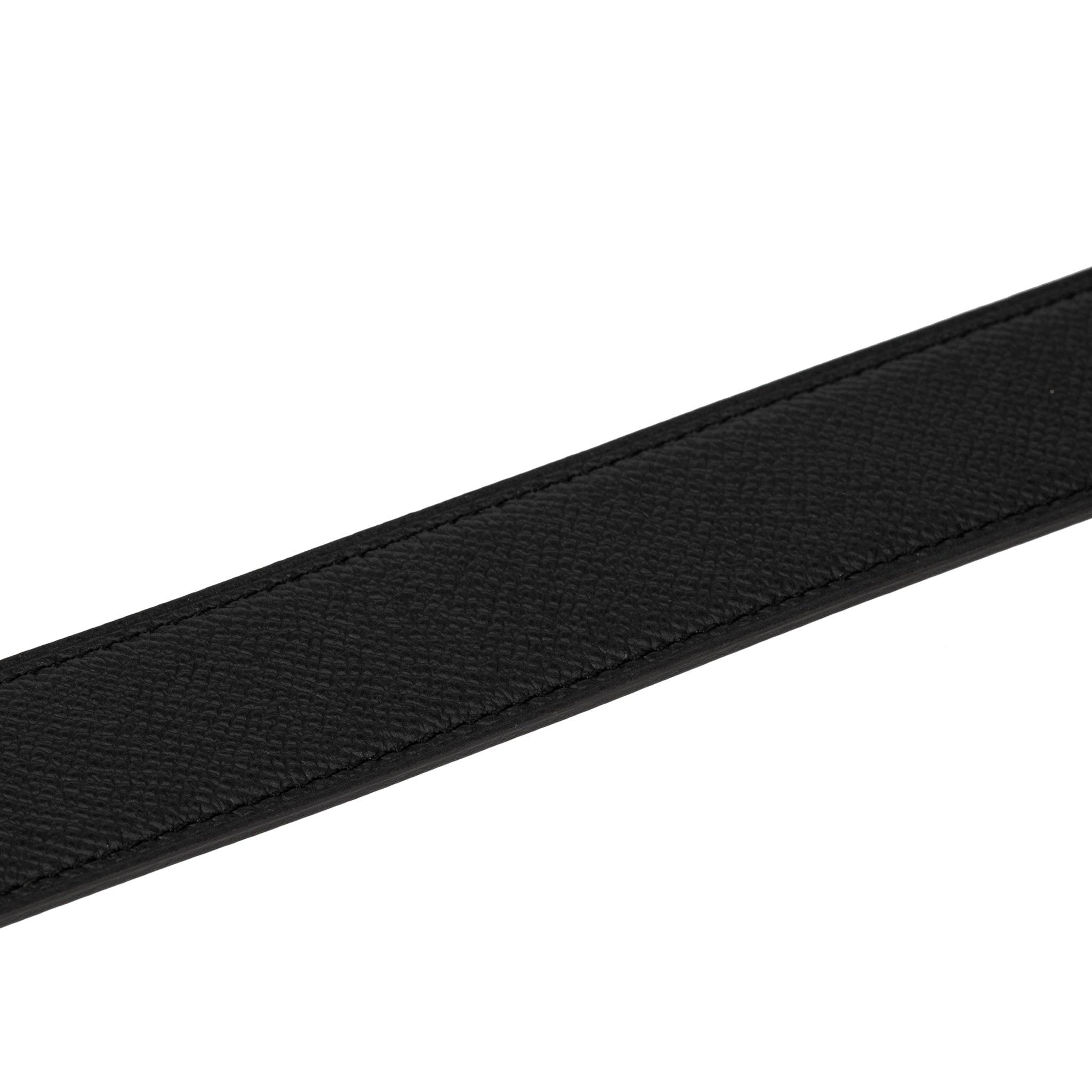 HERMES REVERSIBLE BELT BLACK AND ROUGE ENAMEL BUCKLE 100CM - On Repeat