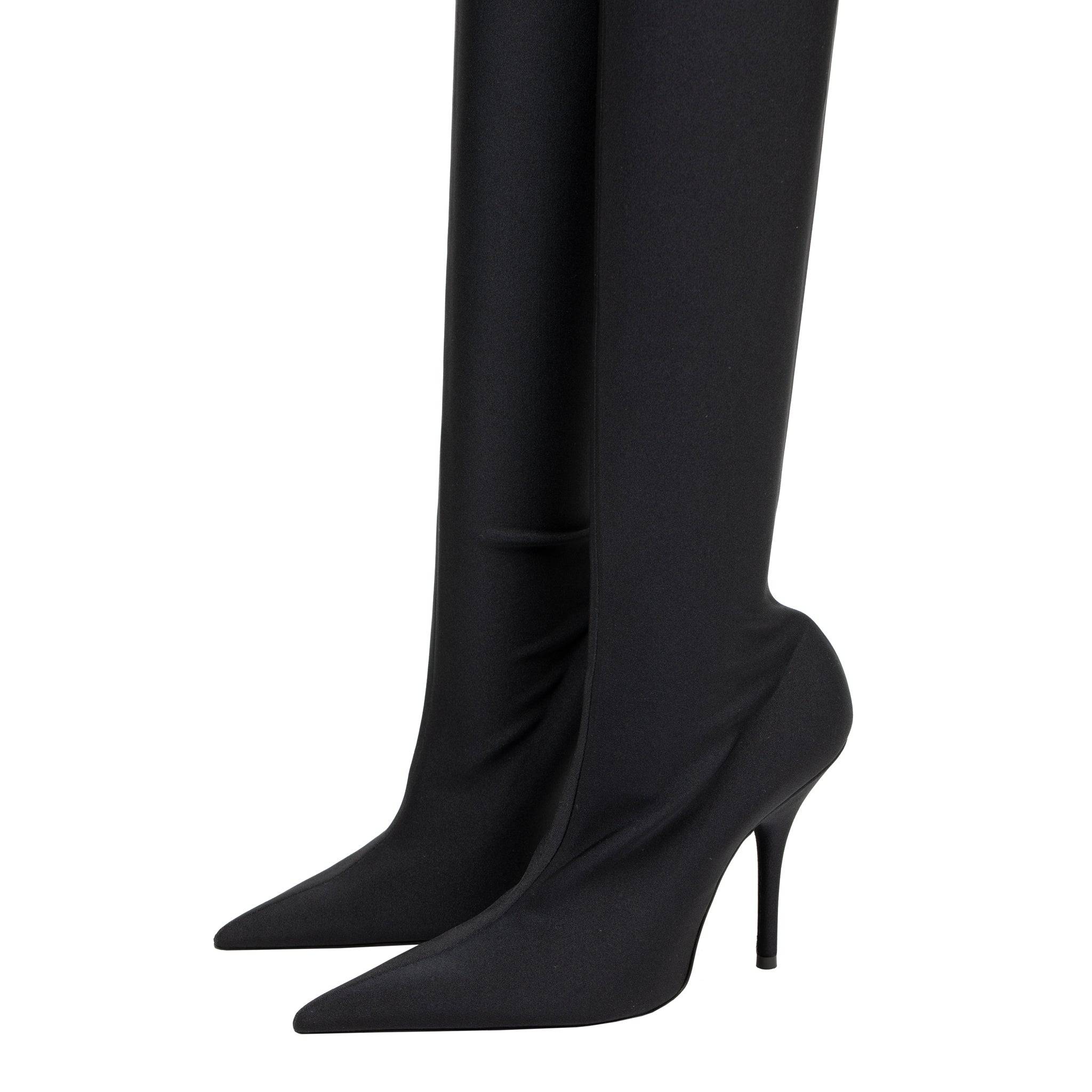 BALENCIAGA STRETCH KNIT KNIFE KNEE HIGH BOOT BLACK 36 FR - On Repeat