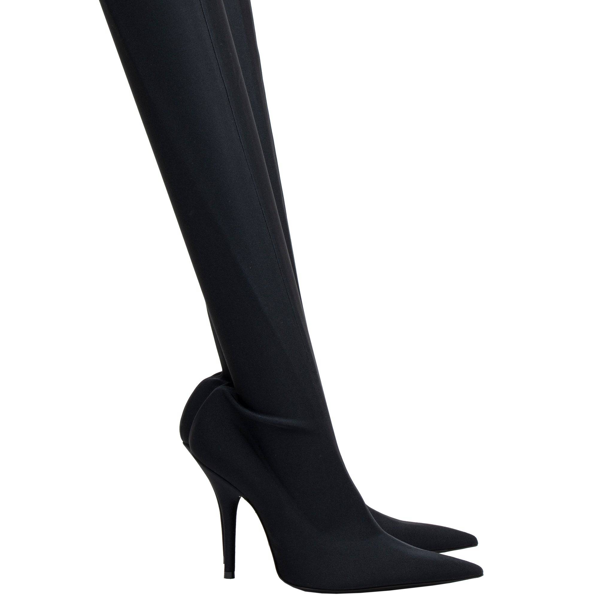 BALENCIAGA STRETCH KNIT KNIFE KNEE HIGH BOOT BLACK 36 FR - On Repeat