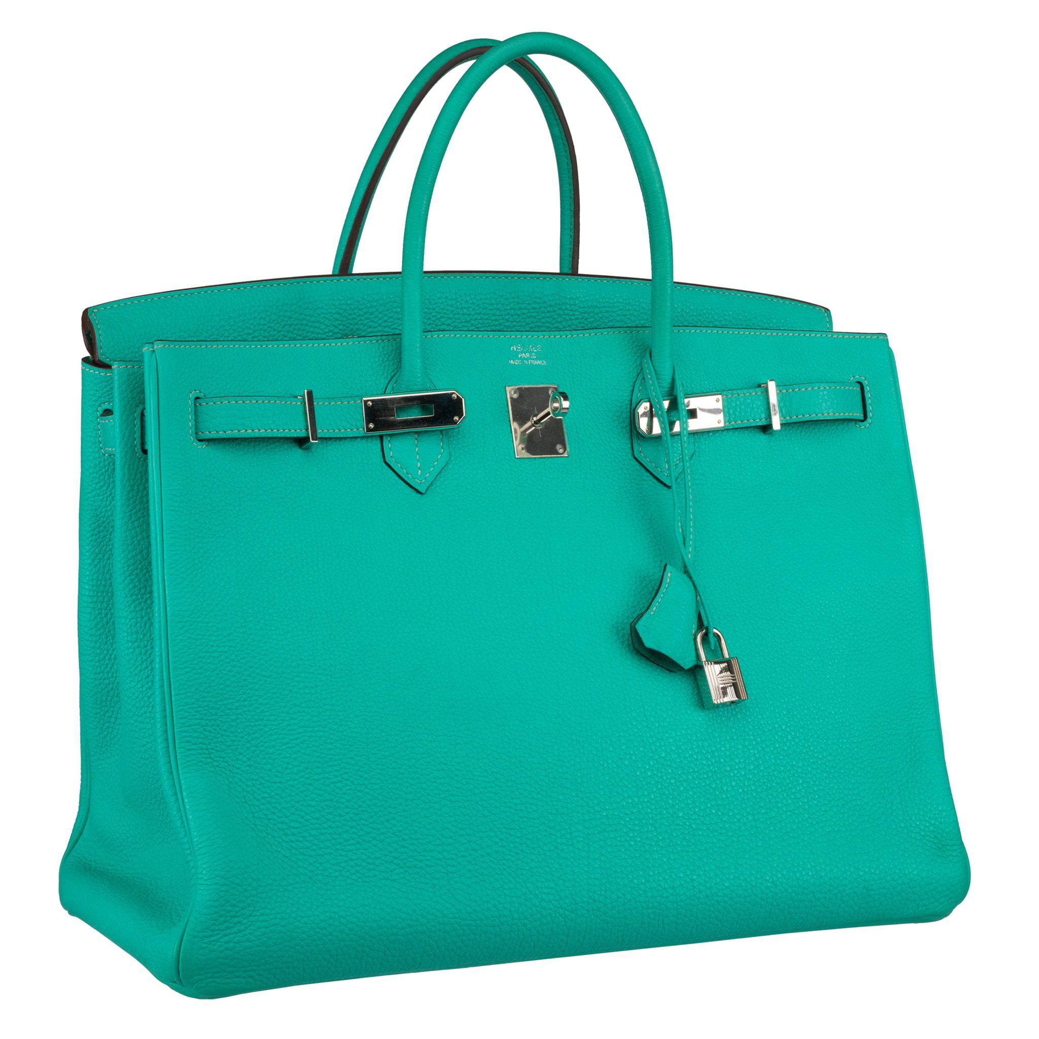 HERMES BIRKIN 40CM LAGOON TOGO LEATHER PALLADIUM HARDWARE - On Repeat