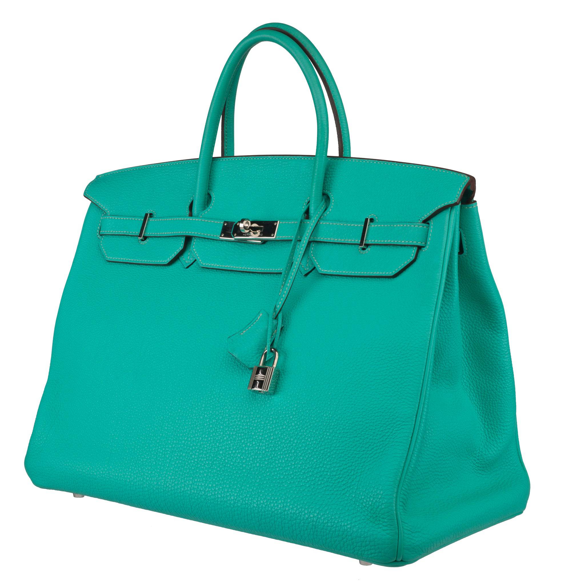 HERMES BIRKIN 40CM LAGOON TOGO LEATHER PALLADIUM HARDWARE - On Repeat