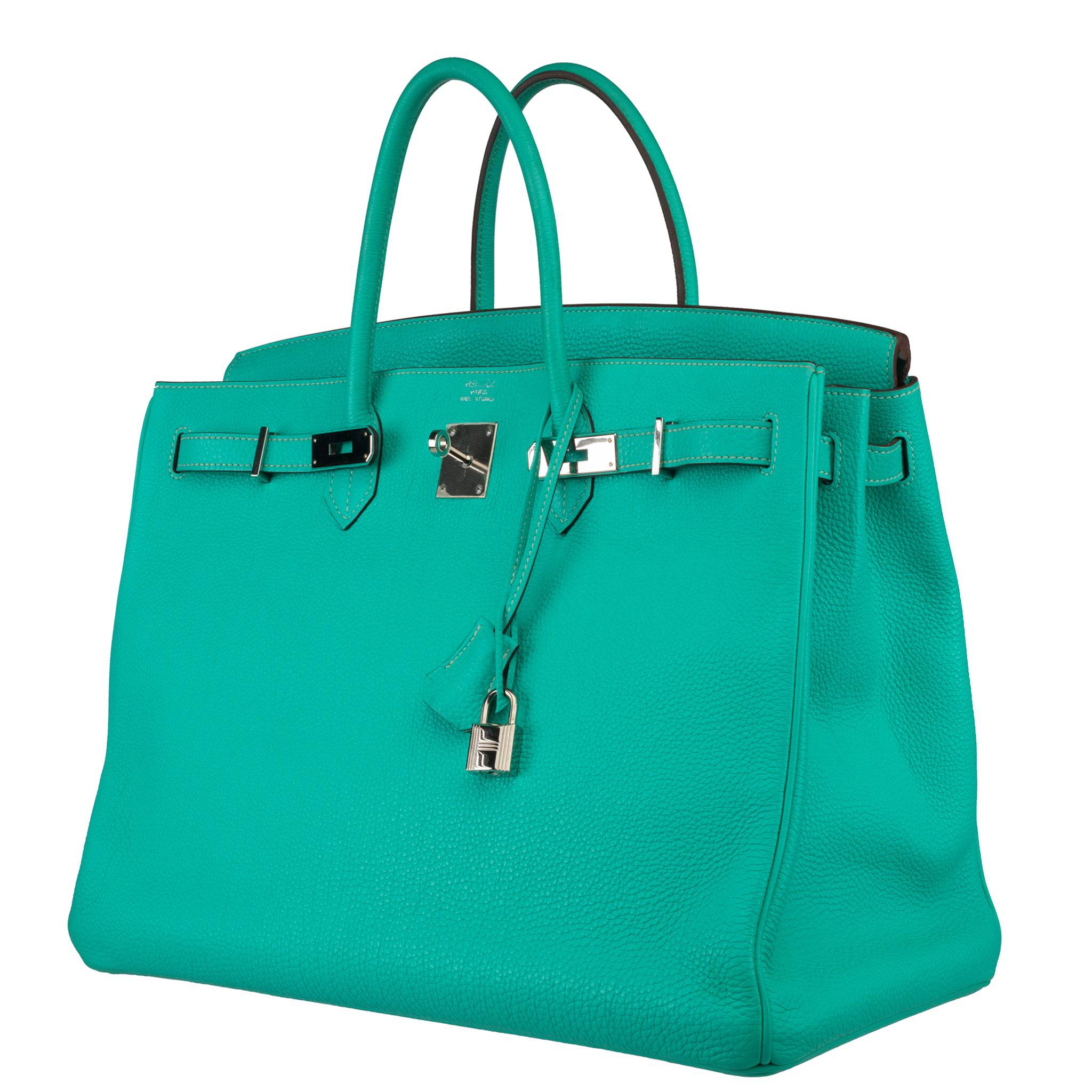 HERMES BIRKIN 40CM LAGOON TOGO LEATHER PALLADIUM HARDWARE - On Repeat