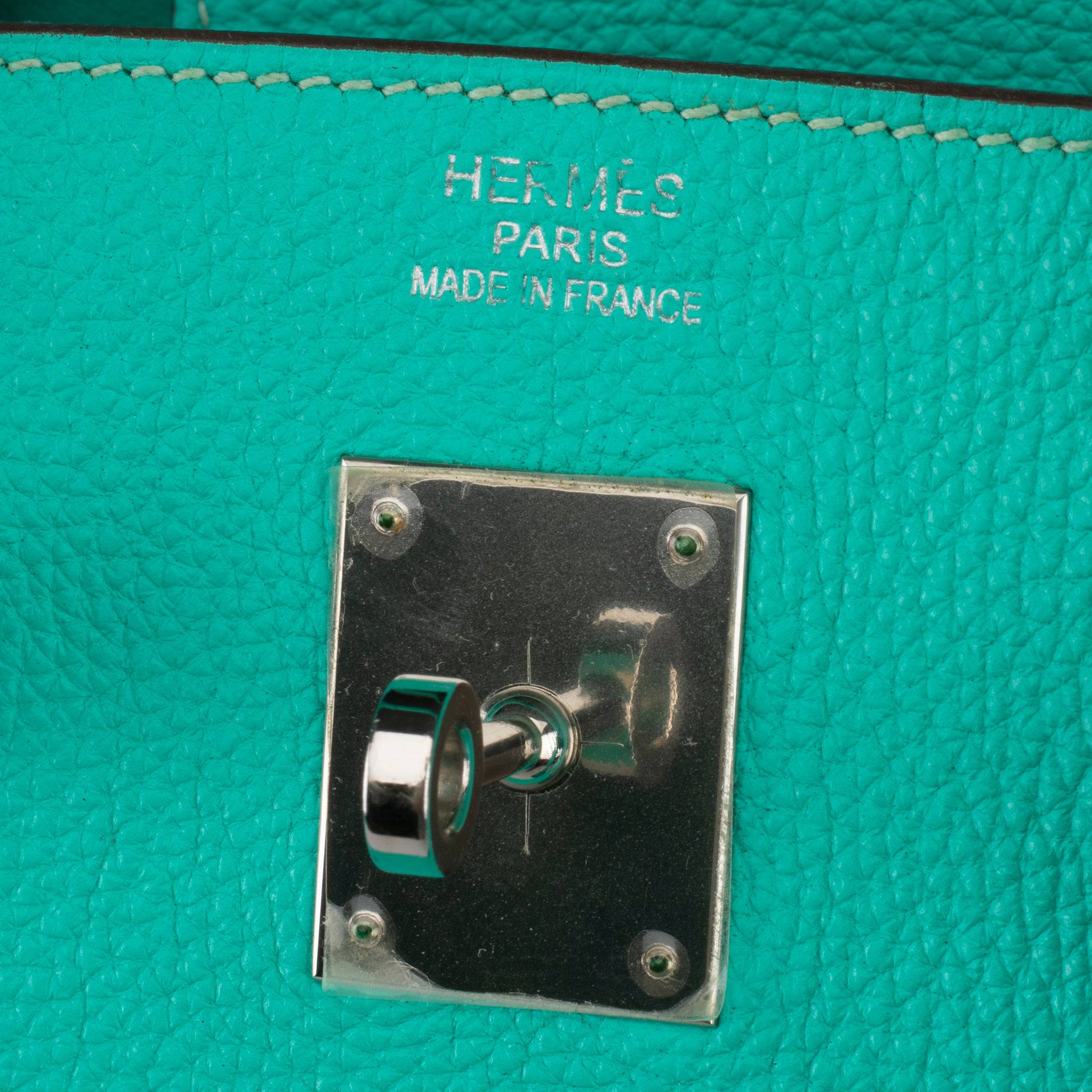 HERMES BIRKIN 40CM LAGOON TOGO LEATHER PALLADIUM HARDWARE - On Repeat