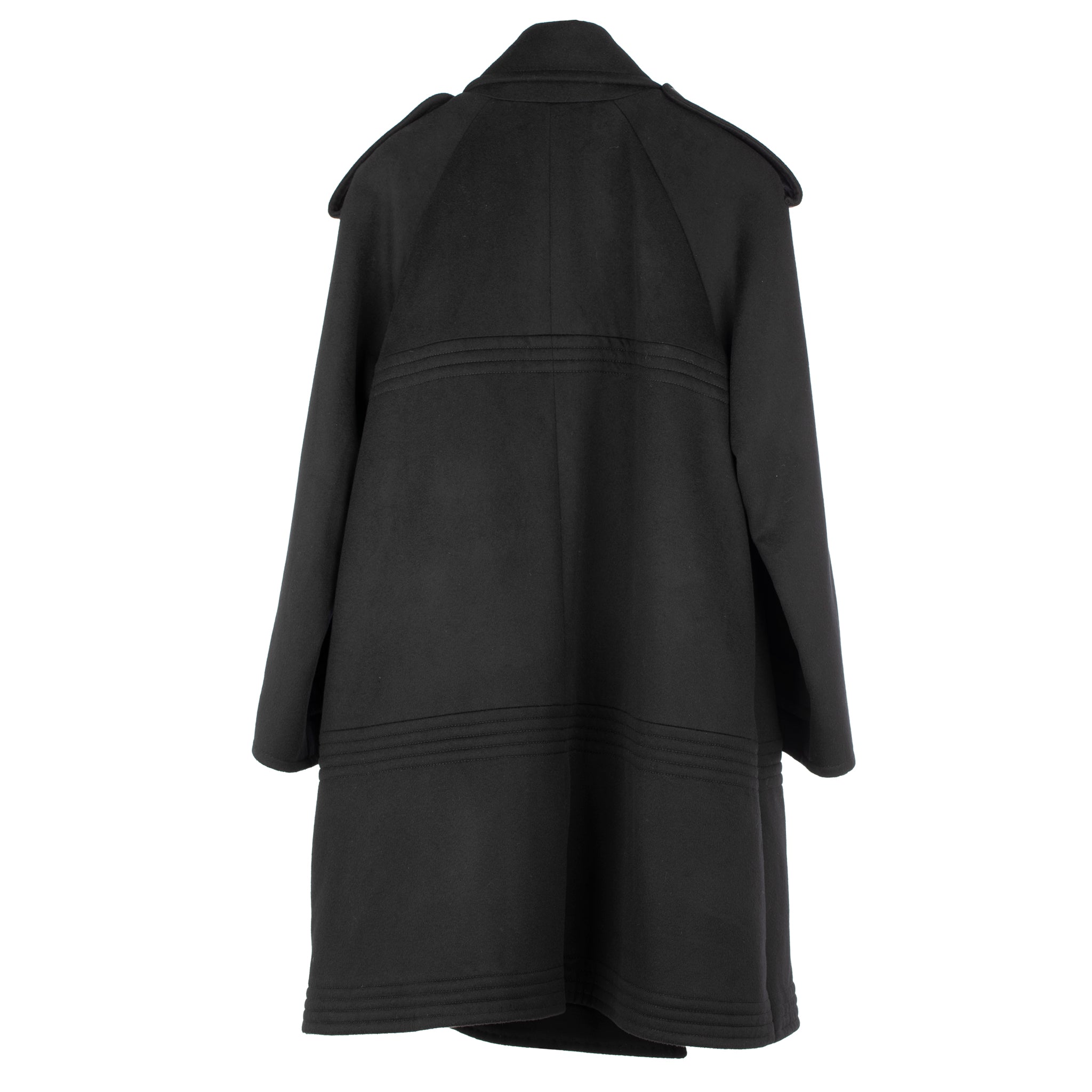 Chanel Long Black Trench Coat 42 Fr - On Repeat