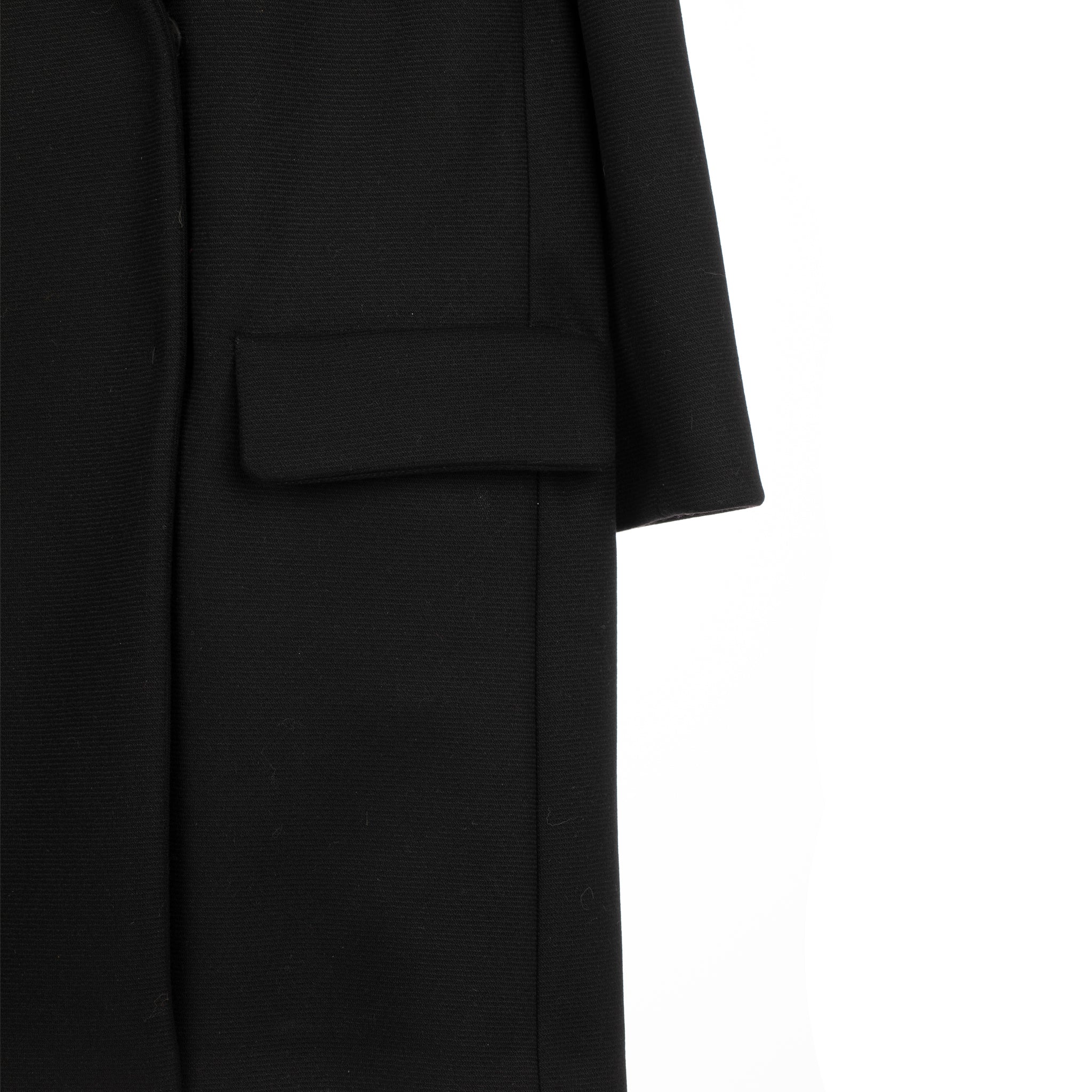 Chanel Long Black Trench Coat 42 Fr - On Repeat