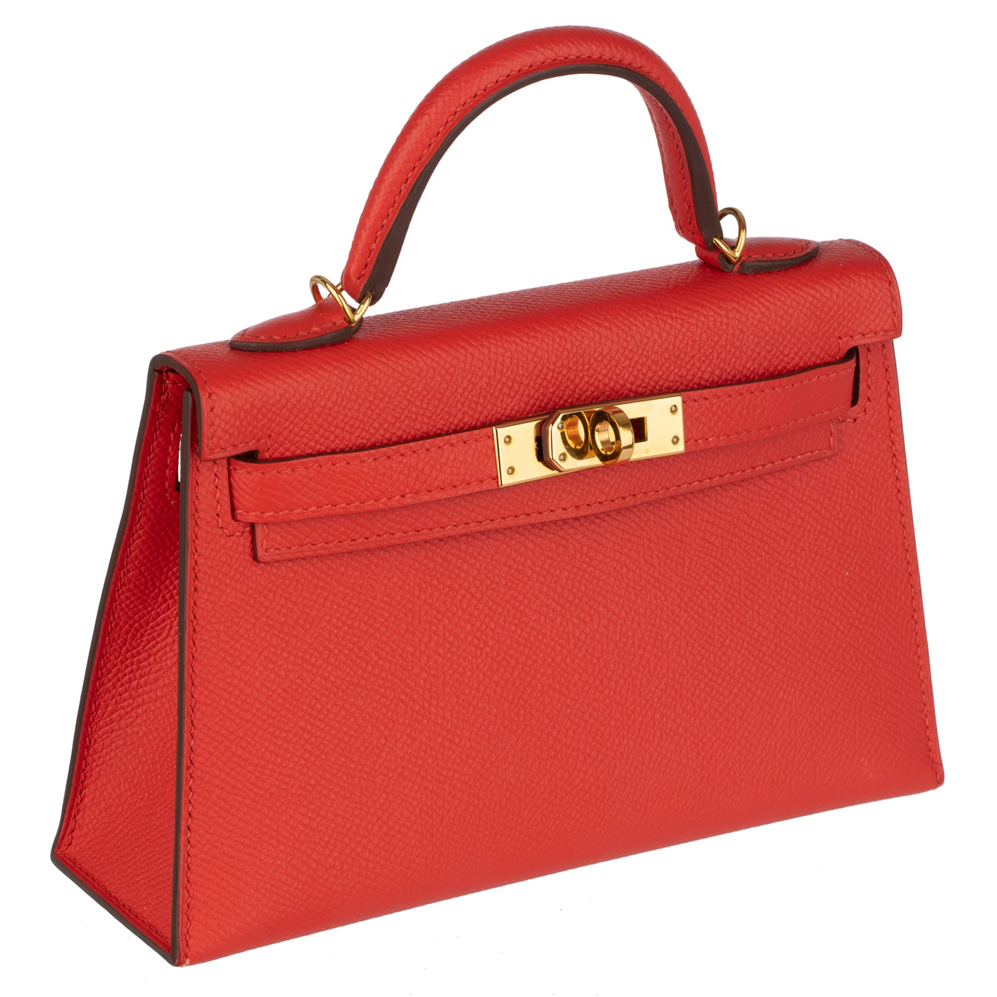 Hermes Mini Kelly II Rouge Tomate Epsom Leather Gold Hardware - On Repeat