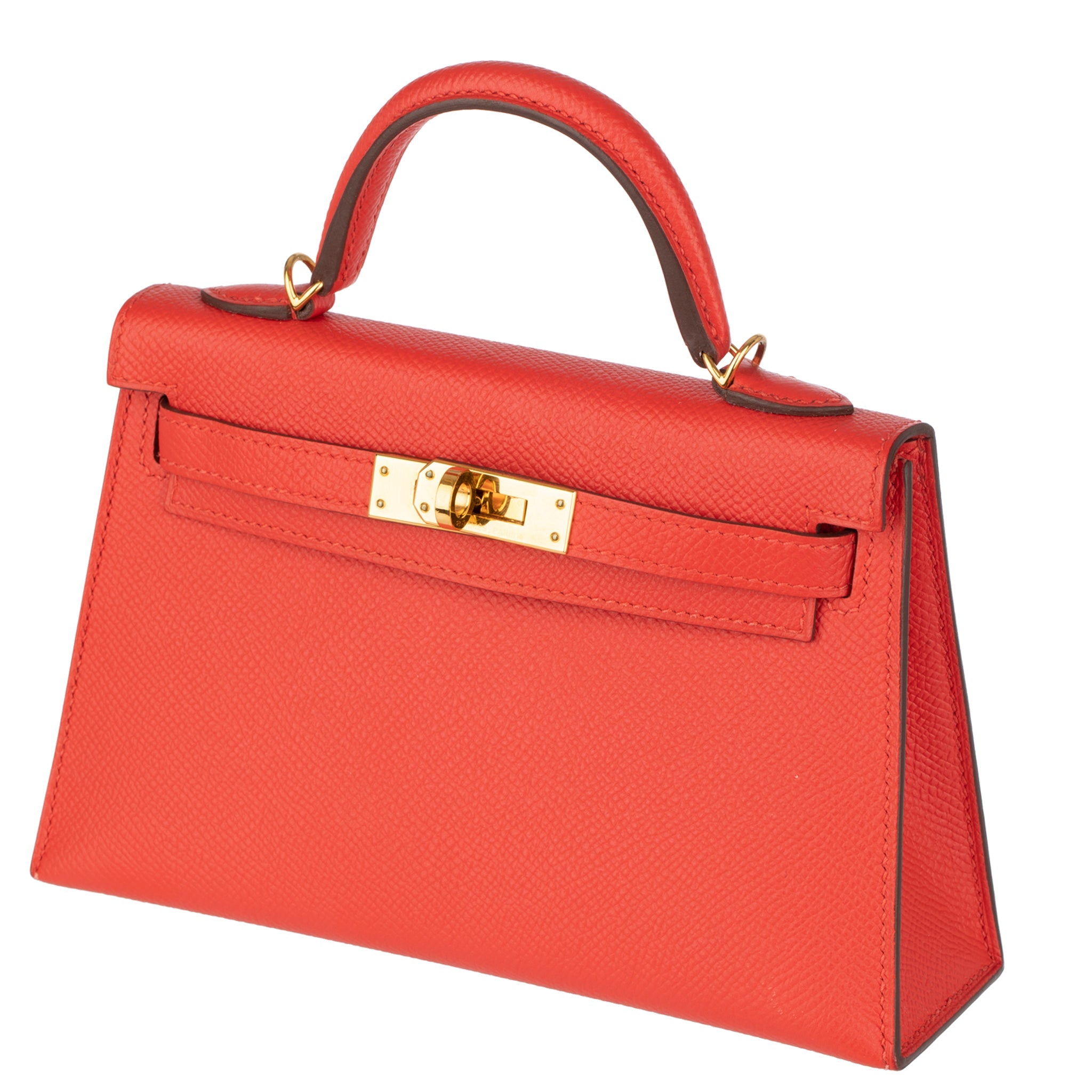 Hermes Mini Kelly II Rouge Tomate Epsom Leather Gold Hardware - On Repeat