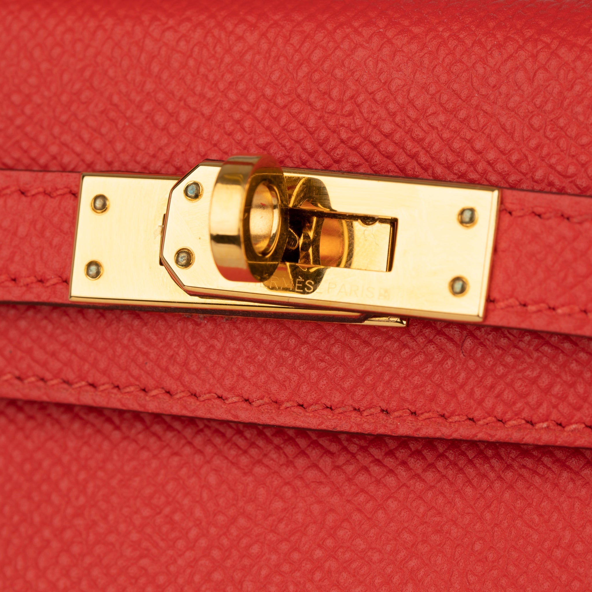 Hermes Mini Kelly II Rouge Tomate Epsom Leather Gold Hardware - On Repeat