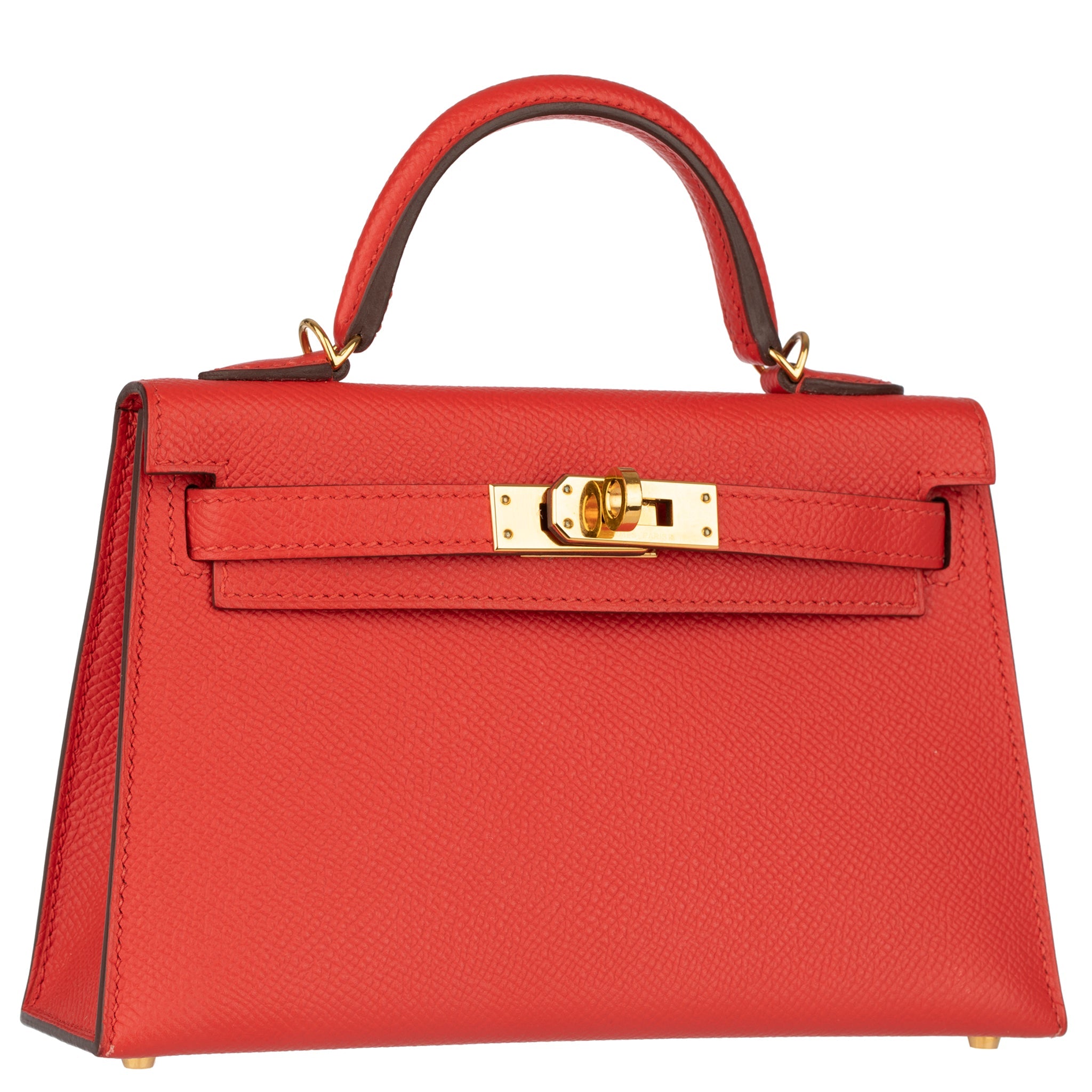 Hermes Mini Kelly II Rouge Tomate Epsom Leather Gold Hardware - On Repeat