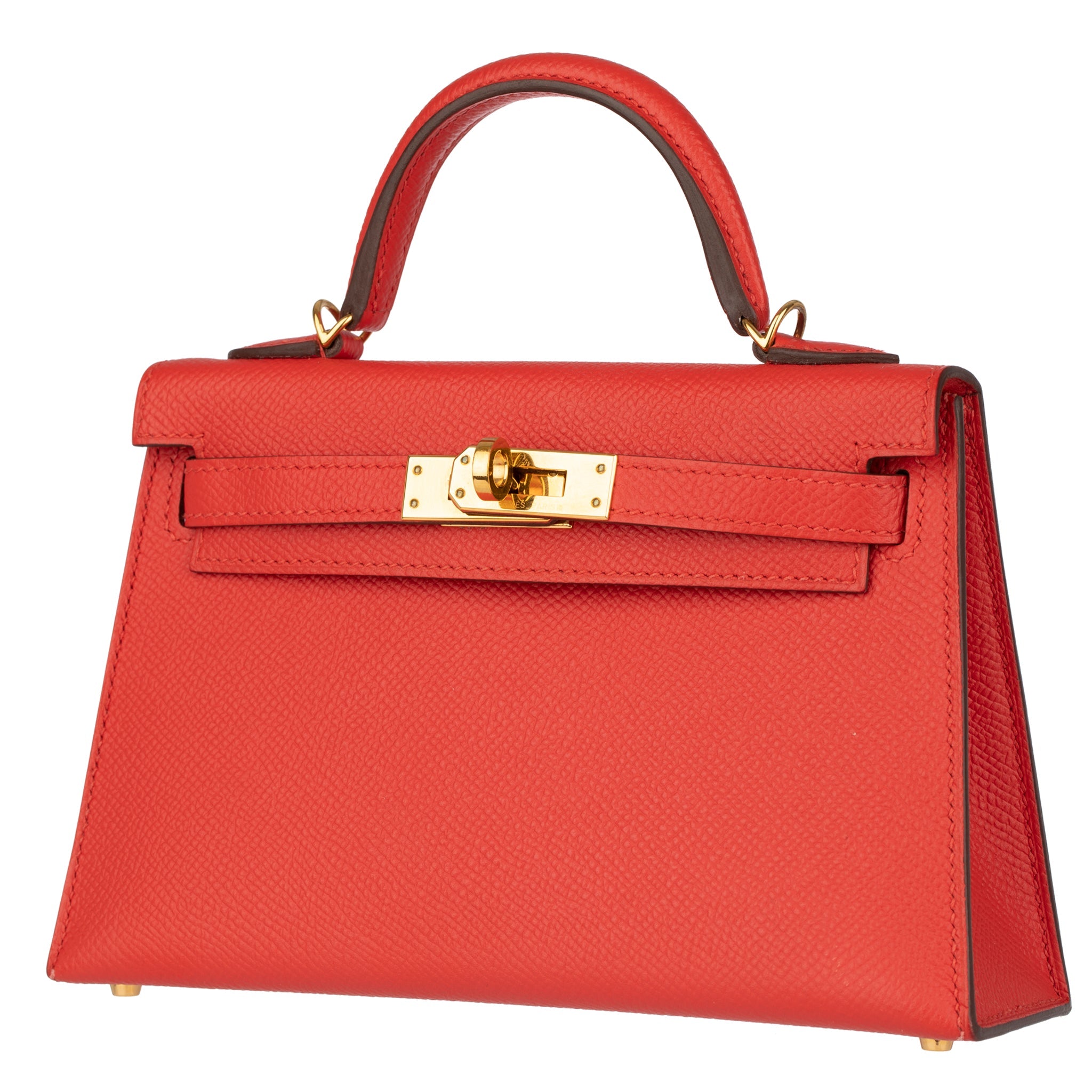 Hermes Mini Kelly II Rouge Tomate Epsom Leather Gold Hardware - On Repeat