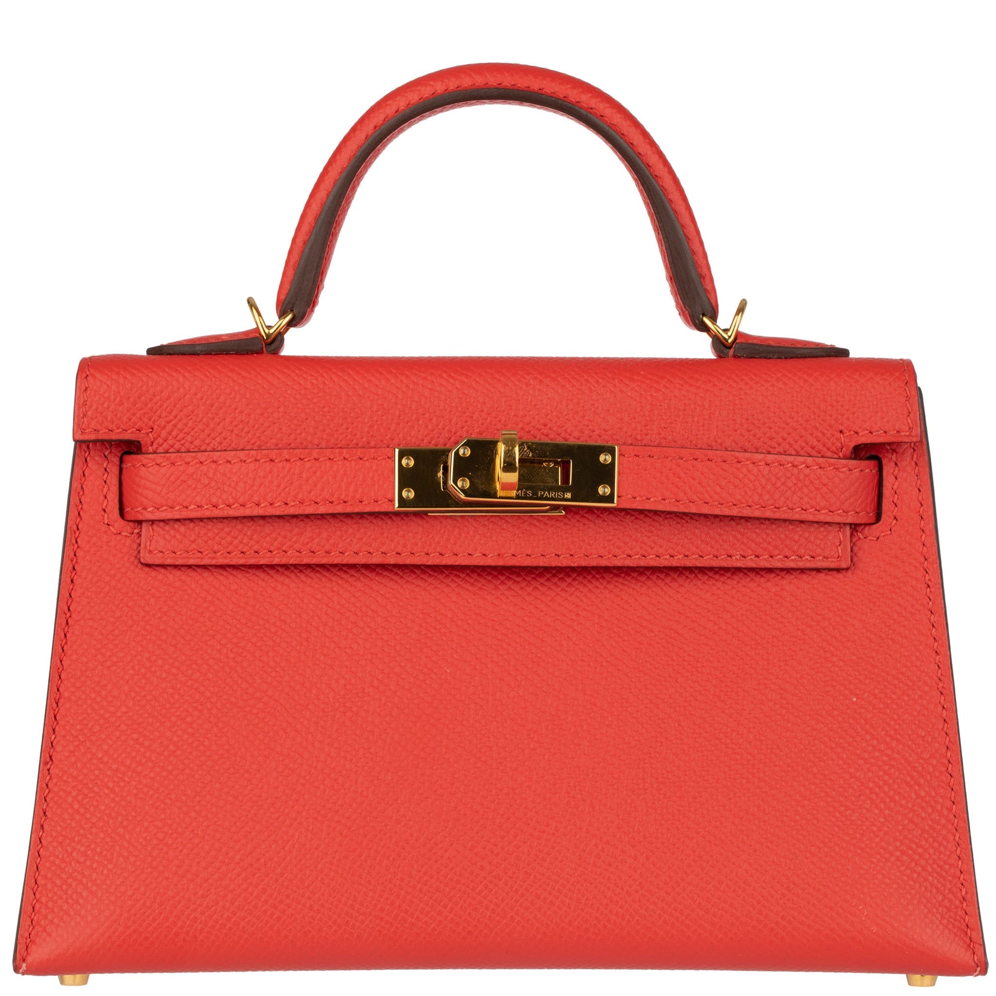 Hermes Mini Kelly II Rouge Tomate Epsom Leather Gold Hardware - On Repeat