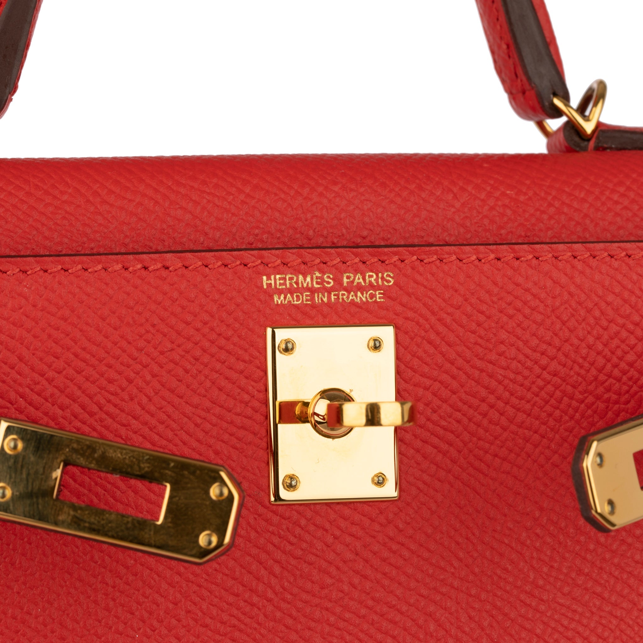 Hermes Mini Kelly II Rouge Tomate Epsom Leather Gold Hardware - On Repeat