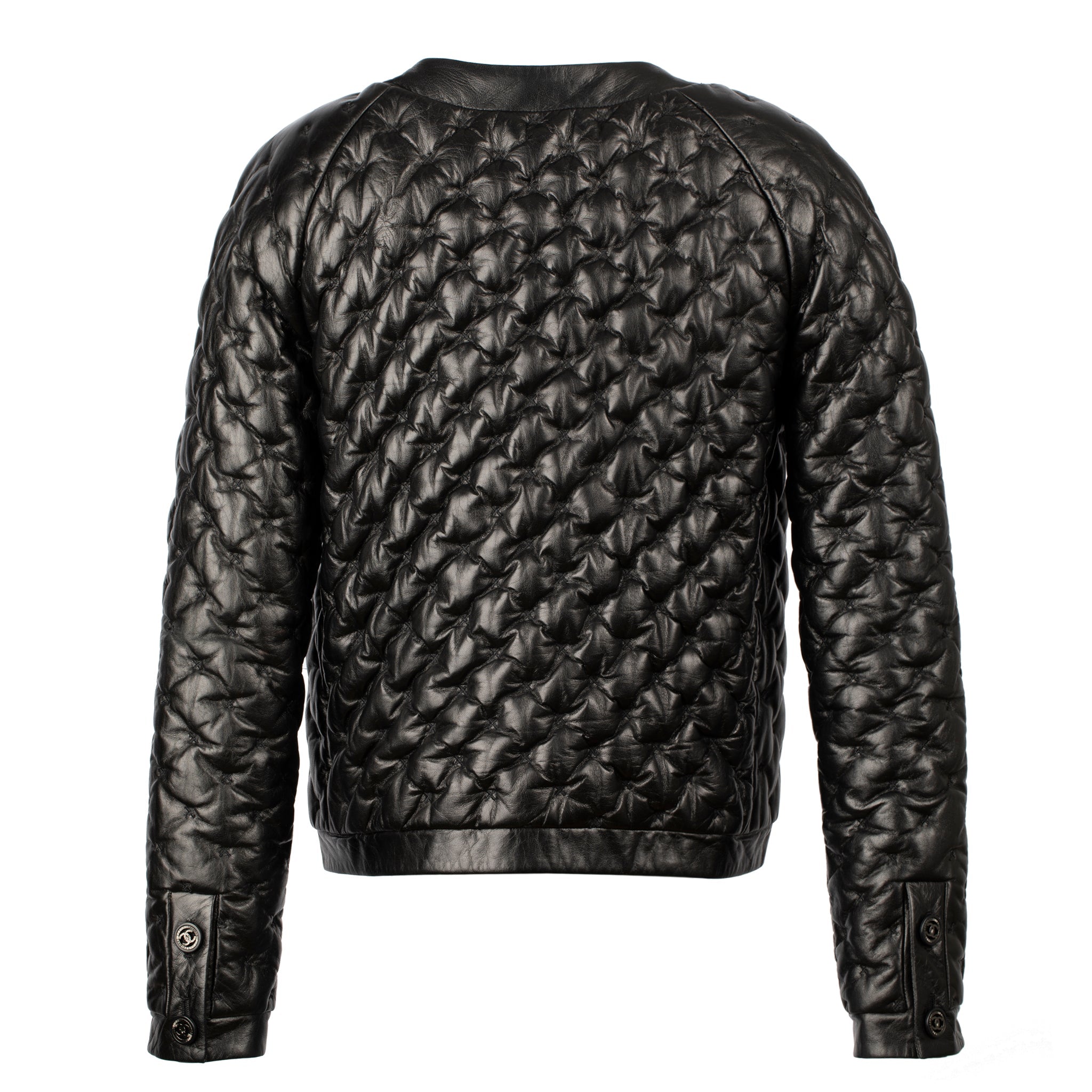 CHANEL BLACK QUILTED LEATHER JACKET 38 FR - On Repeat