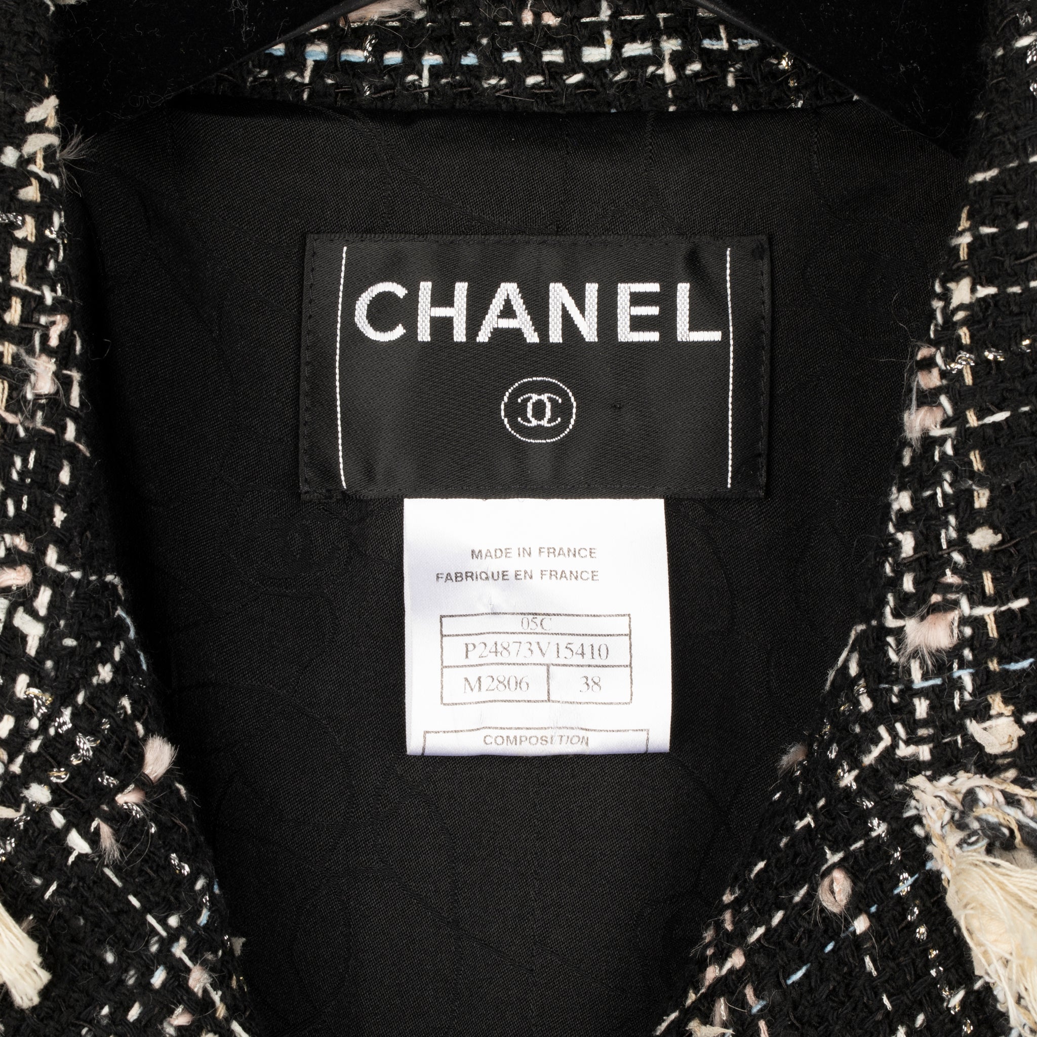 Chanel Black & Ivory Tweed Jacket 38 Fr - On Repeat
