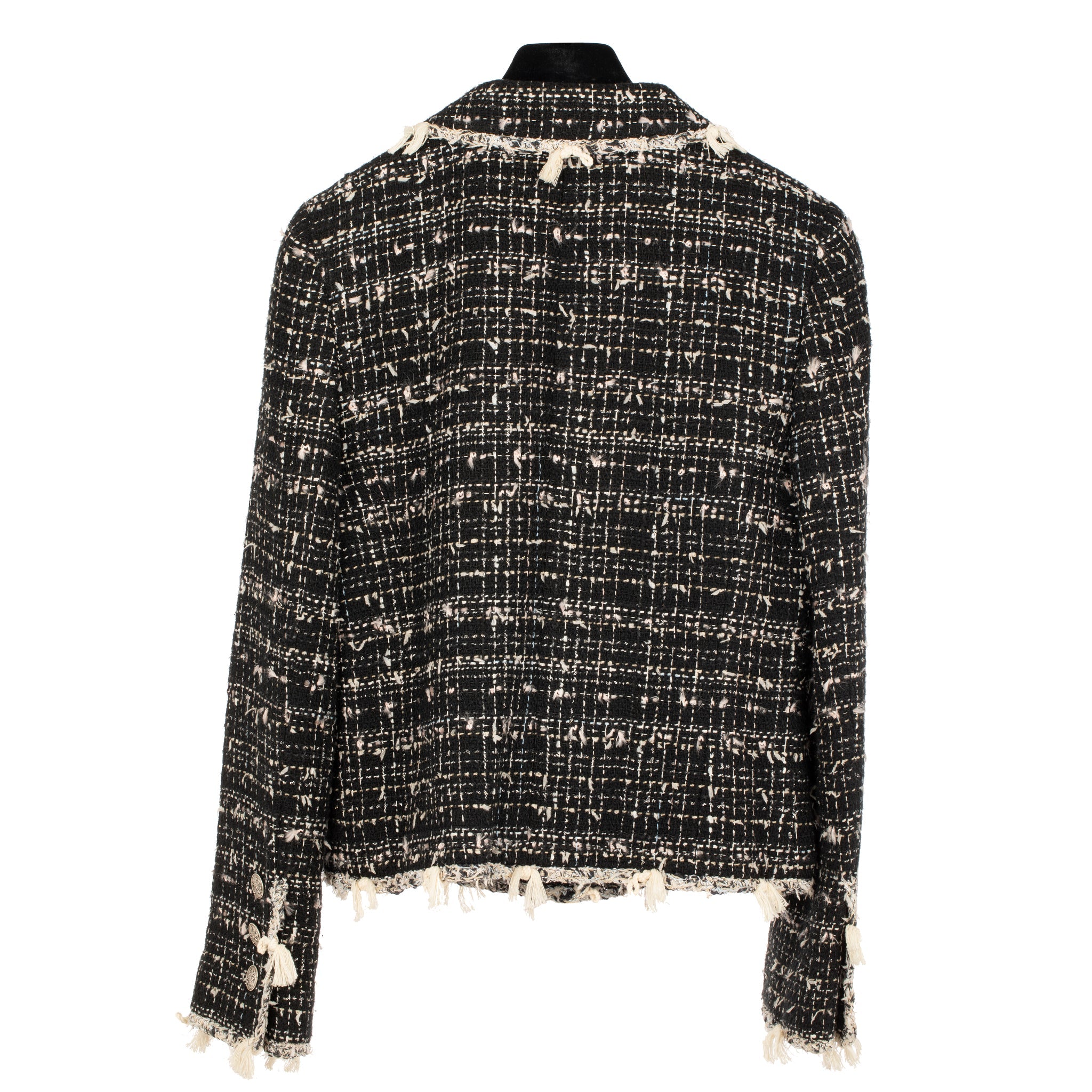 Chanel Black & Ivory Tweed Jacket 38 Fr - On Repeat