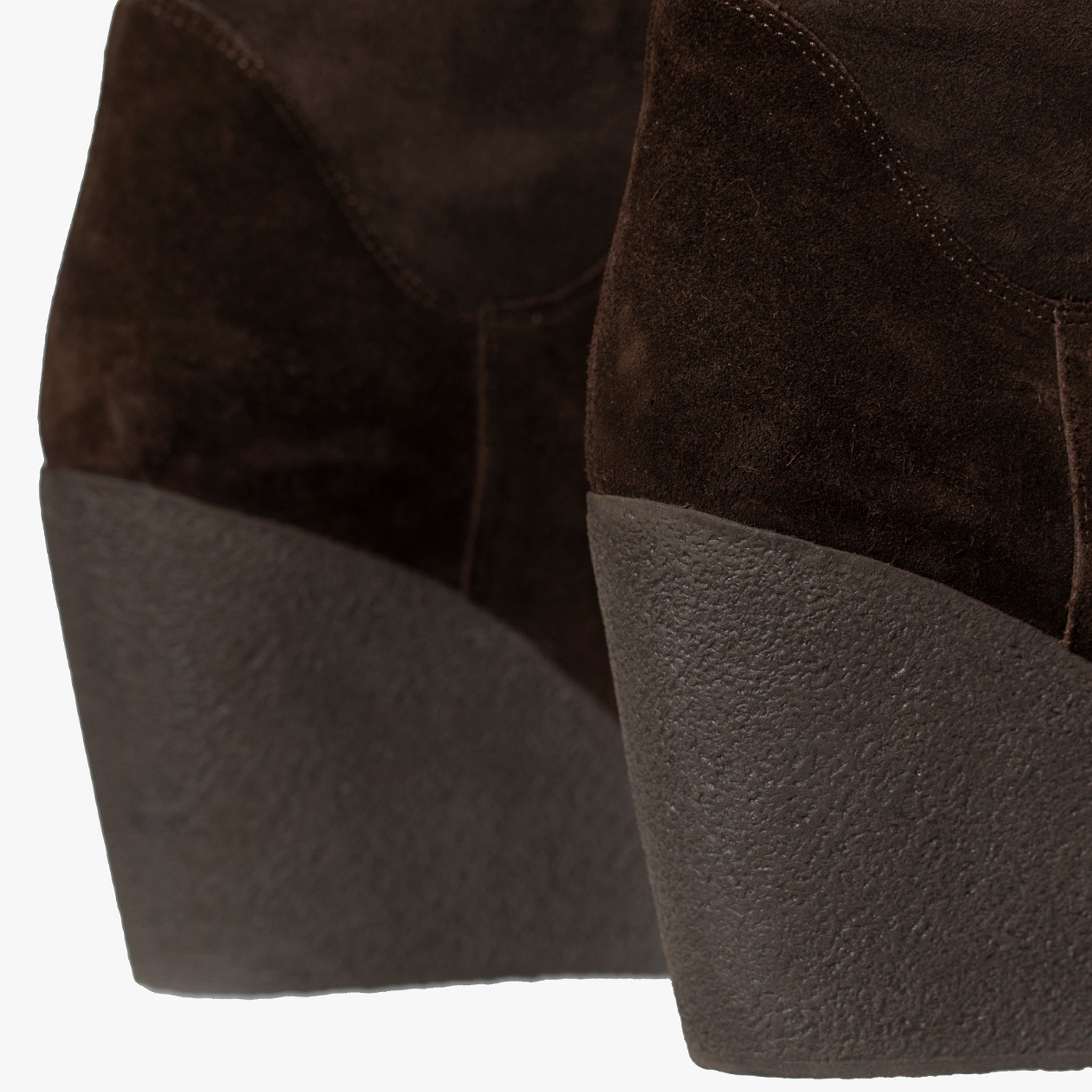 FENDI BROWN SUEDE AND RABBIT FF LOGO WEDGE BOOTS 38 IT - On Repeat