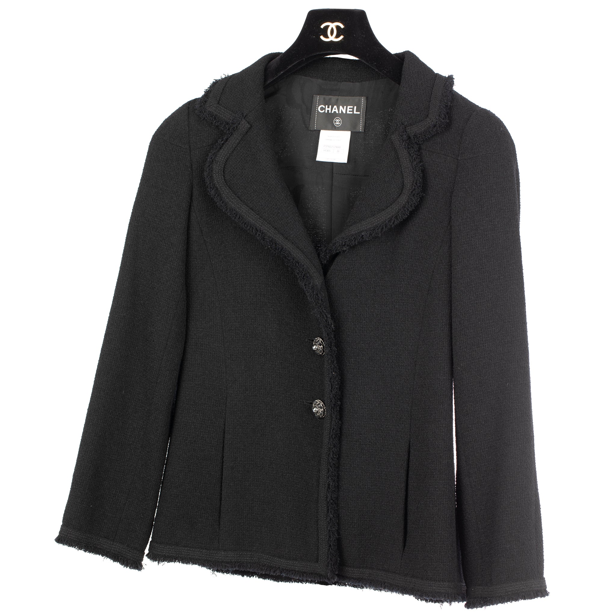 Chanel Black Jacket With Ruthenium Buttons 36 Fr - On Repeat