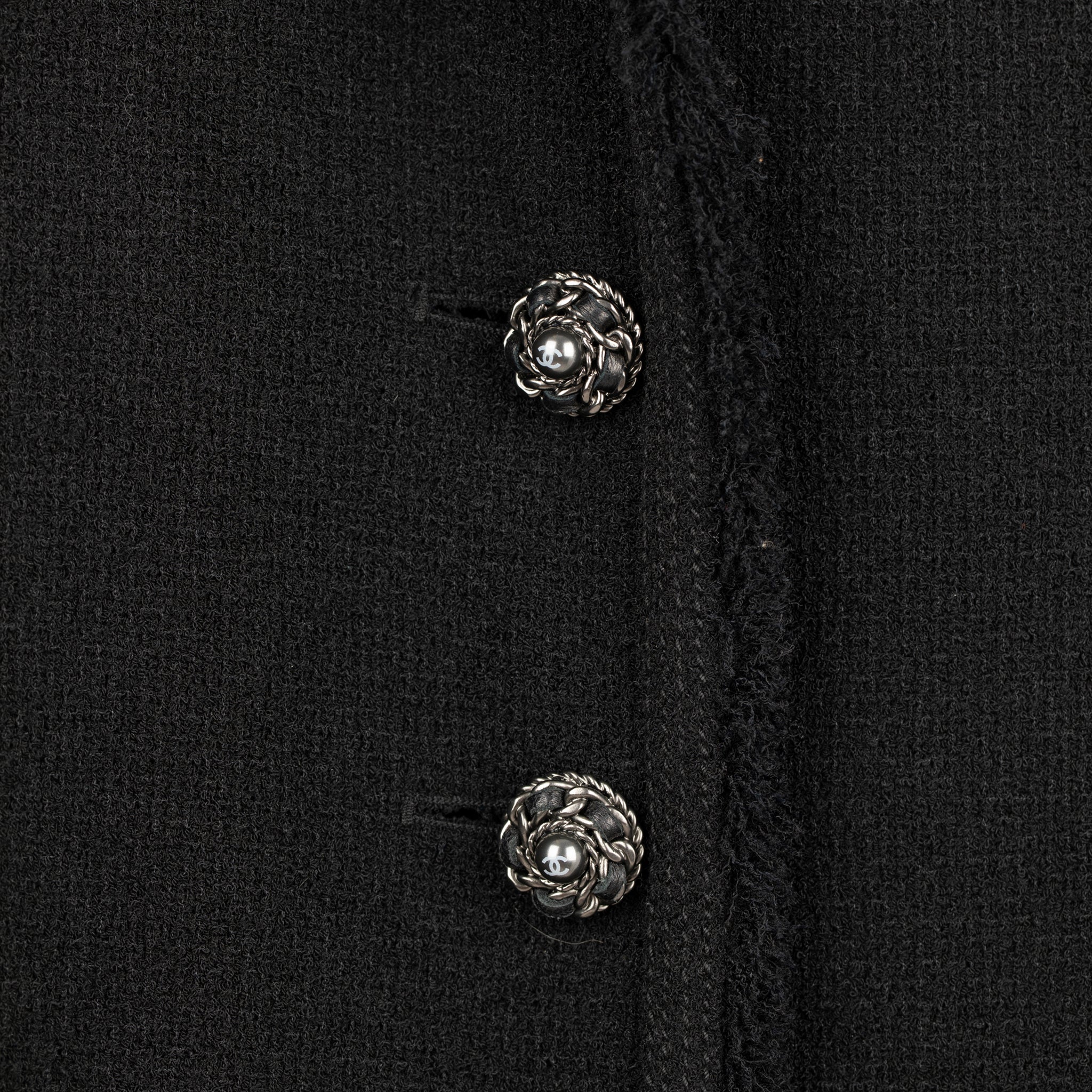 Chanel Black Jacket With Ruthenium Buttons 36 Fr - On Repeat