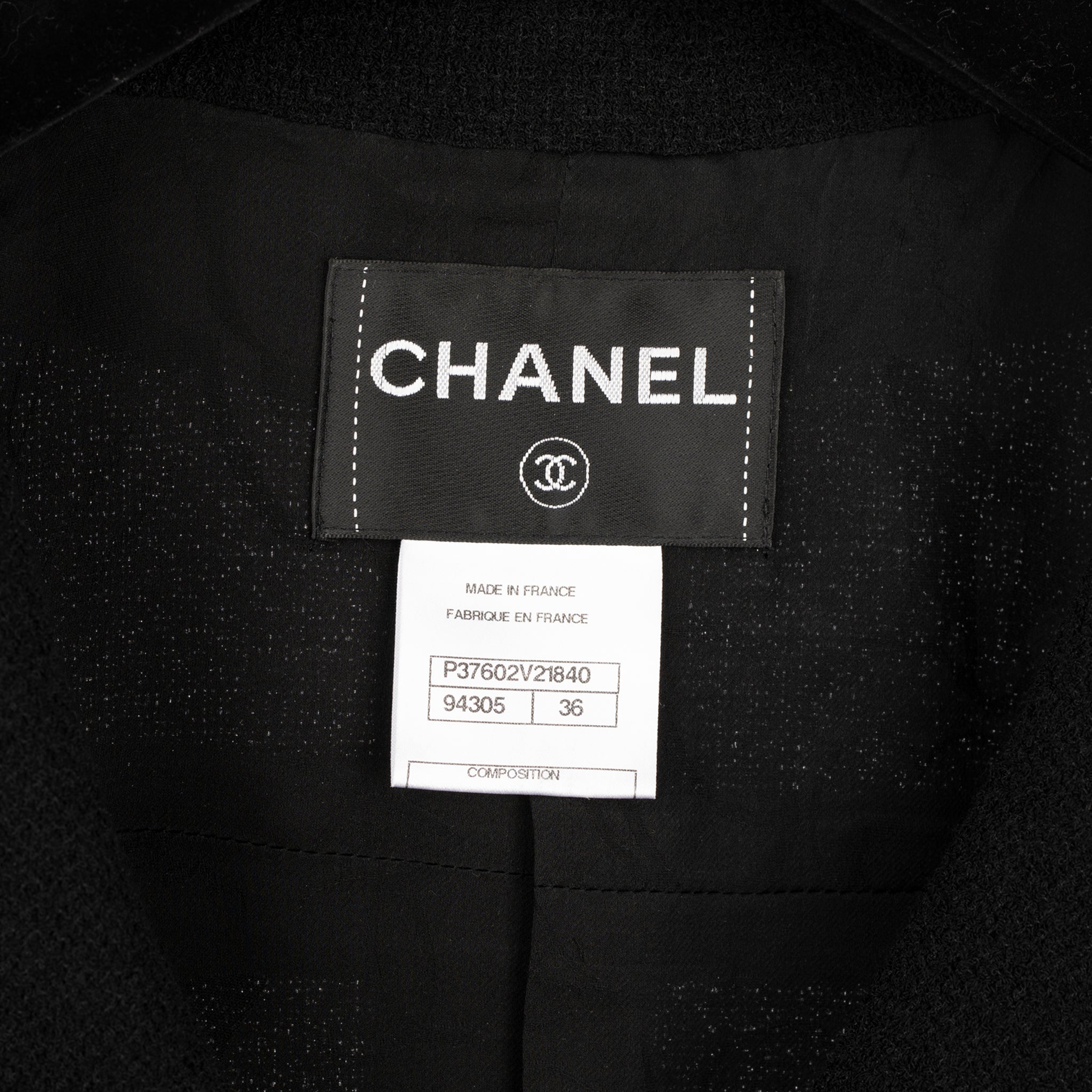 Chanel Black Jacket With Ruthenium Buttons 36 Fr - On Repeat