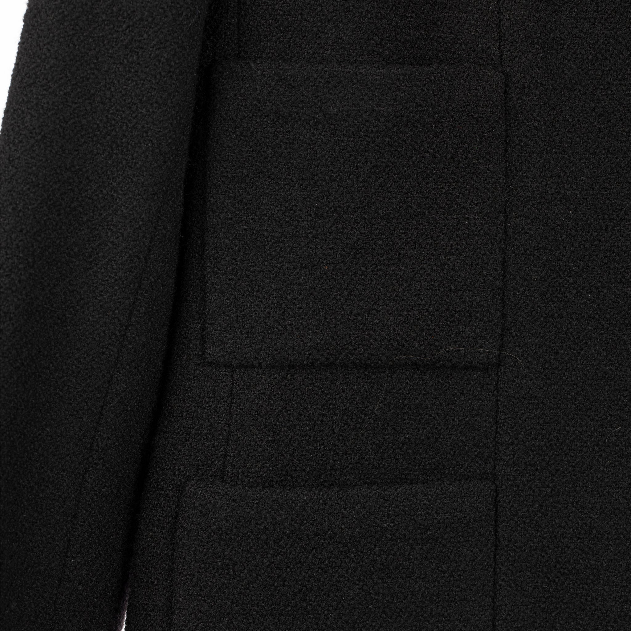 Chanel Black Jacket With Camelia Buttons 40 Fr - On Repeat