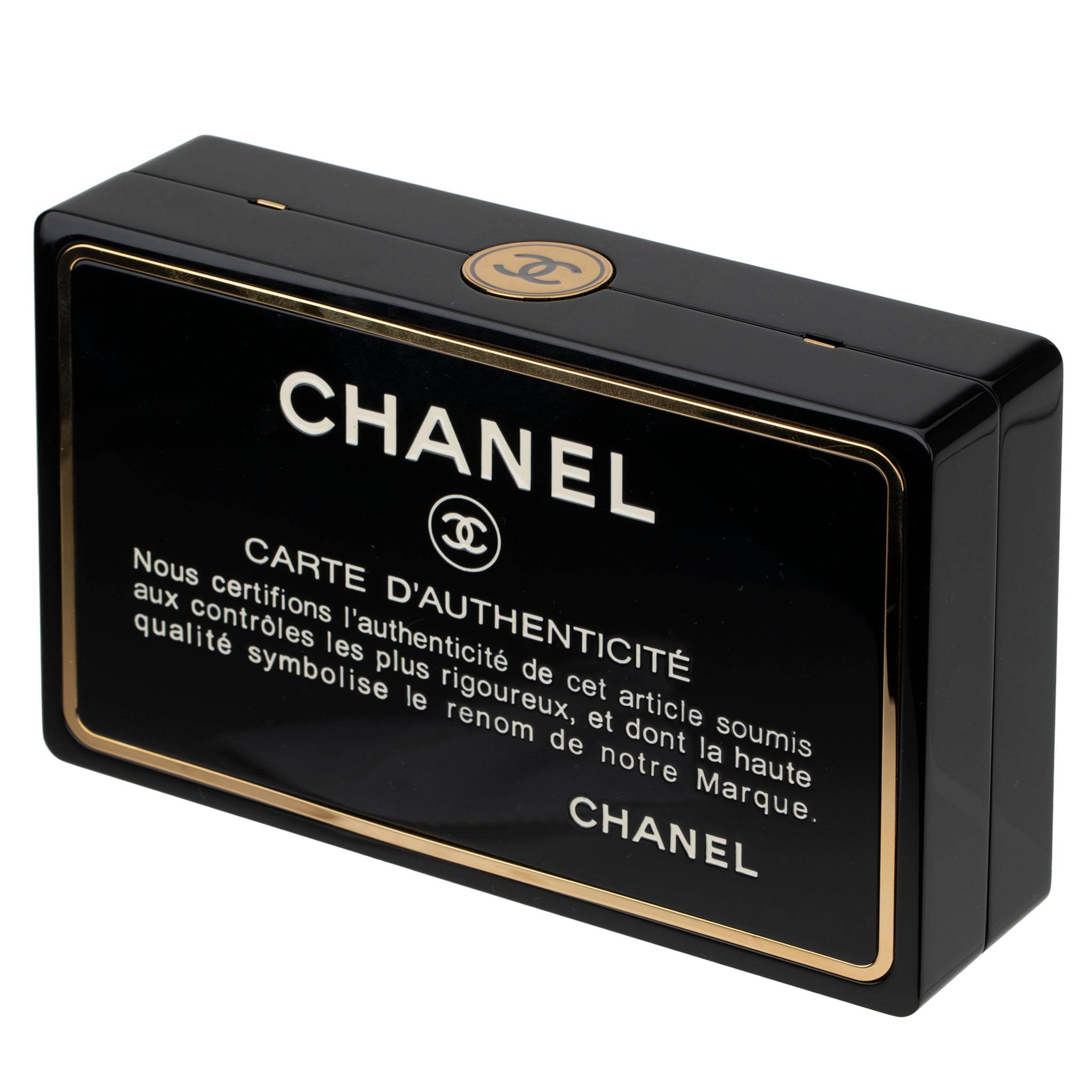 CHANEL MINAUDIÈRE LIMITED EDITION BLACK AUTHENTICITY CARD GOLD-TONE HARDWARE - On Repeat