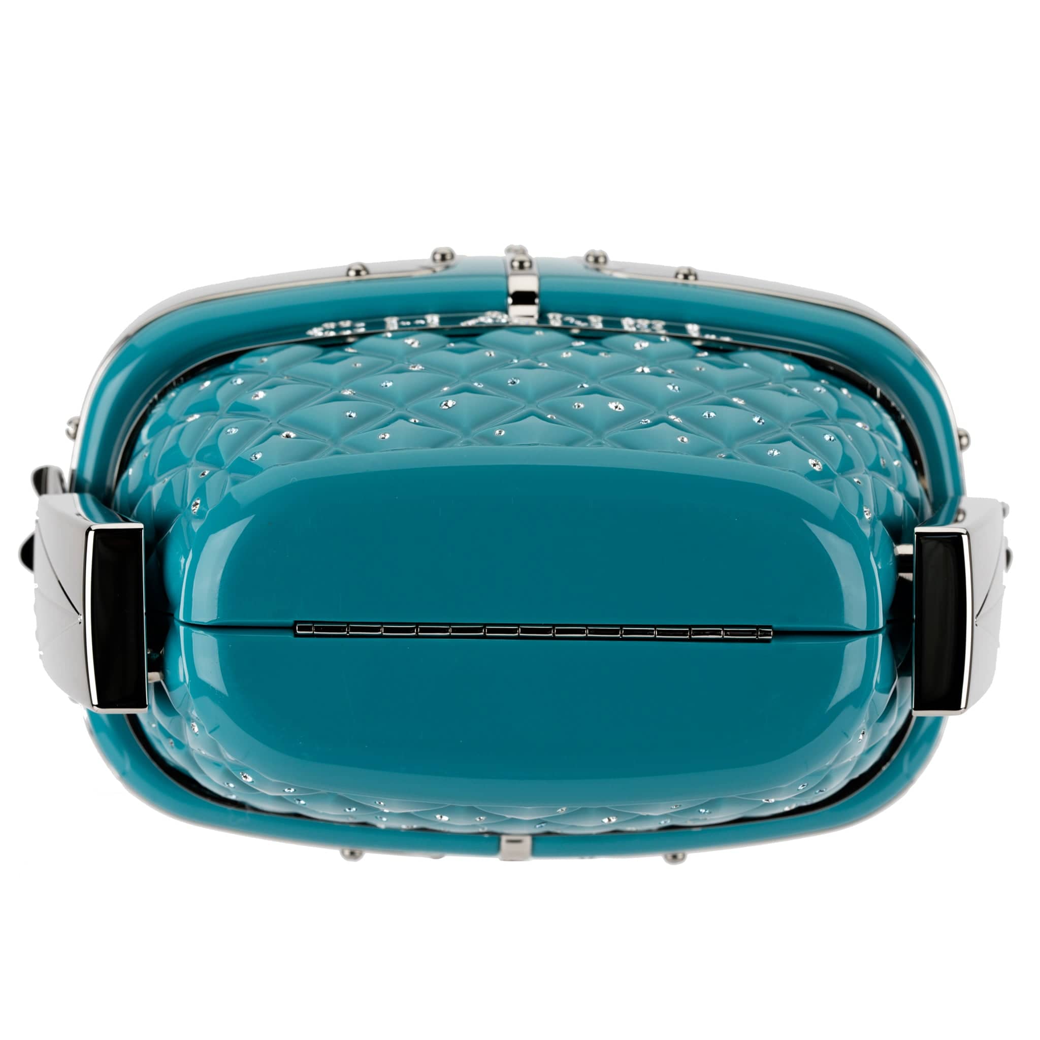 CHANEL MINAUDIÈRE LIMITED EDITION TURQUOISE SNOW GONDOLA SILVER-TONE HARDWARE - On Repeat