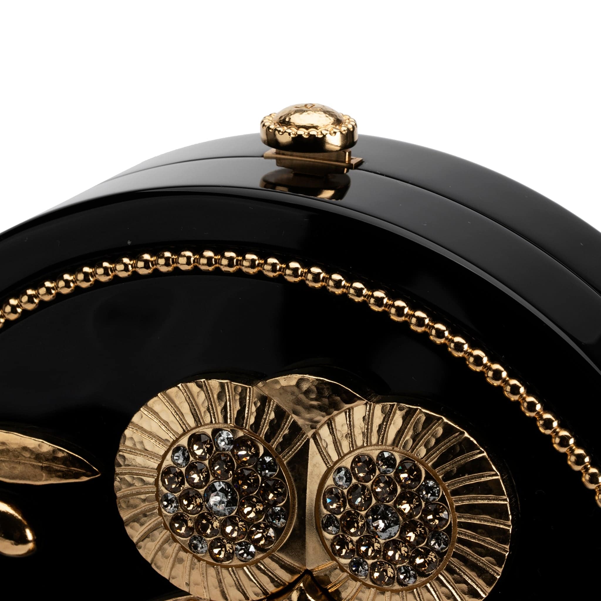 CHANEL MINAUDIÈRE LIMITED EDITION BLACK PLEXIGLASS & GOLD OWL GOLD-TONE HARDWARE - On Repeat