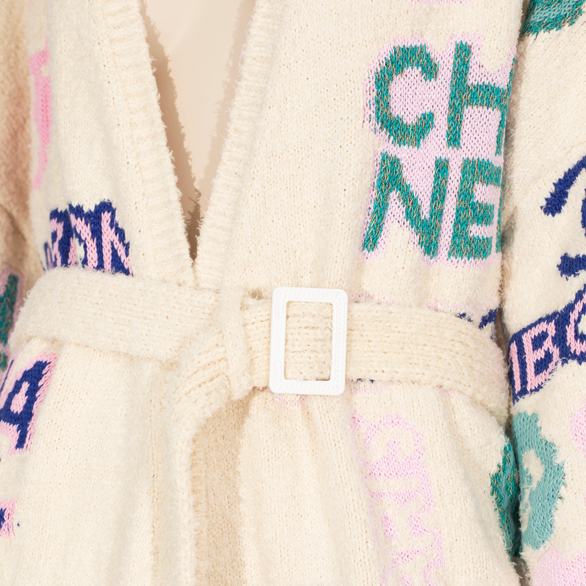 Chanel Cotton Cardigan With Colourful Details 38 Fr